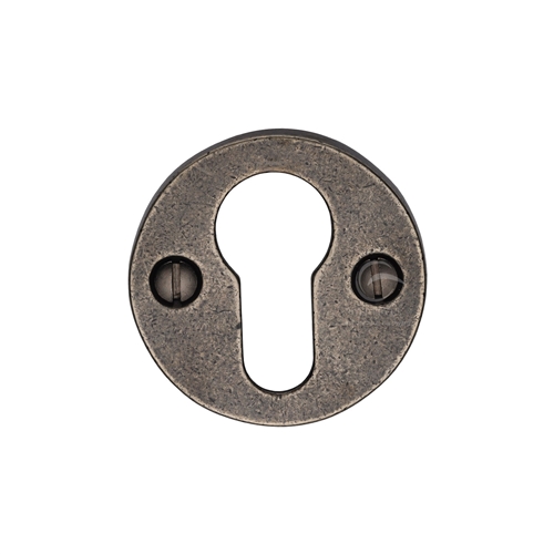 Rustic Pewter Euro Profile Cylinder Escutcheon -M.Marcus-RPW556