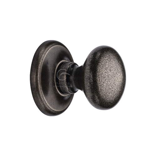 Rustic Pewter Round Centre Door Knob 3