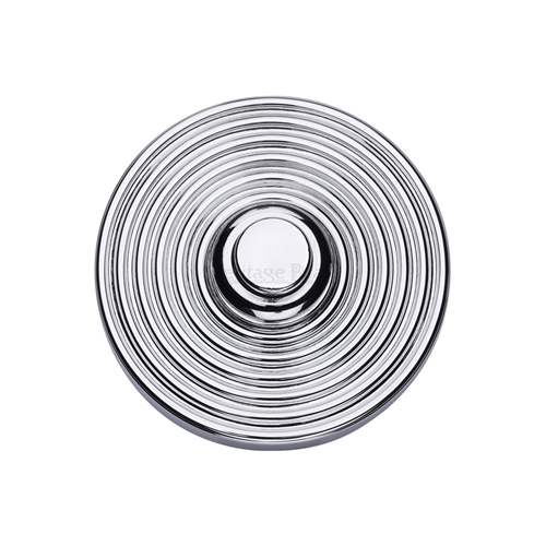 Heritage Brass ReededBell Push Polished Chrome