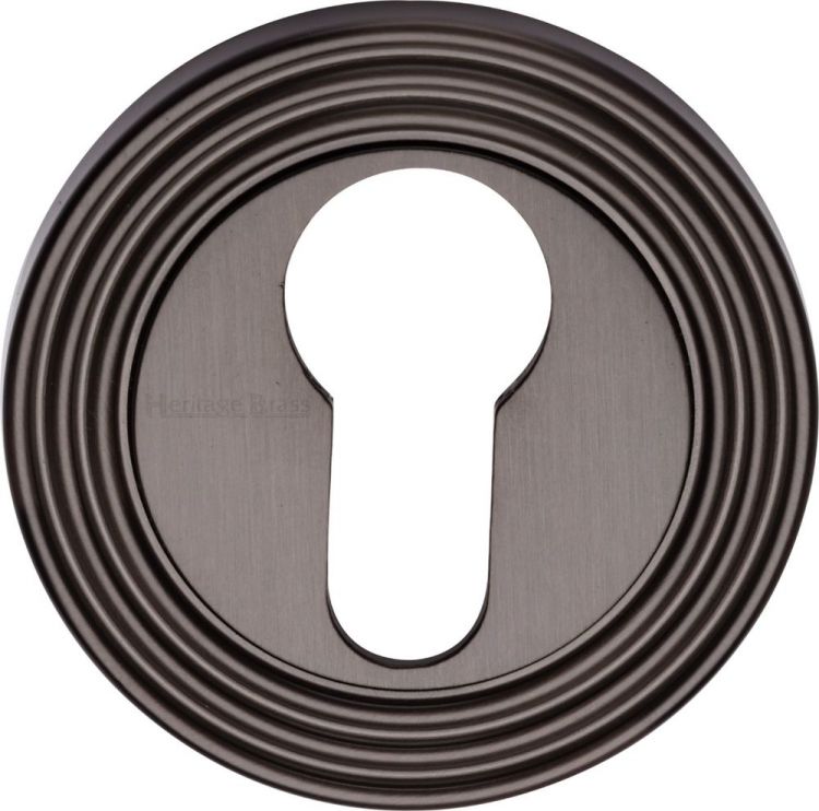 Heritage Brass Reeded Euro Profile Keyhole Matt Bronze RR4020-MB