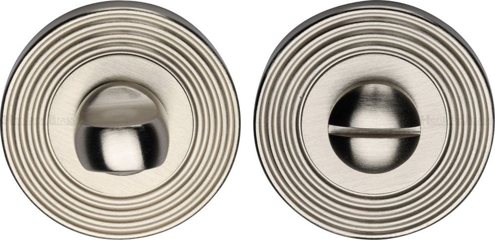 Heritage Brass Reeded Turn & Release Satin Nickel RR4049-SN