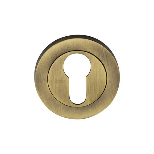 Heritage Brass RS2004-AT Euro Profile Cylinder Escutcheon Antique finish