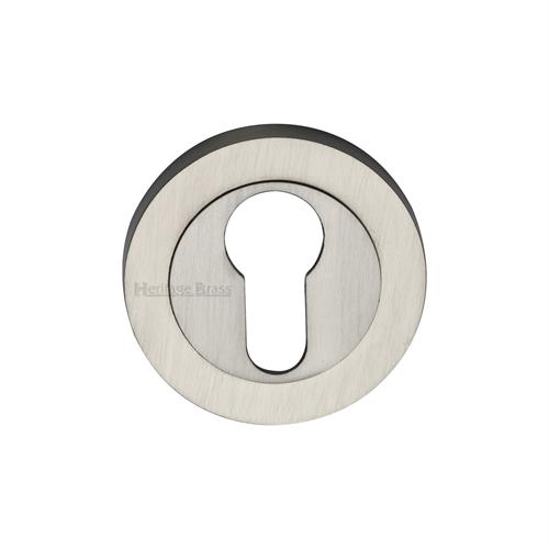 Heritage Brass RS2004-SN Euro Profile Cylinder Escutcheon Satin Nickel finish