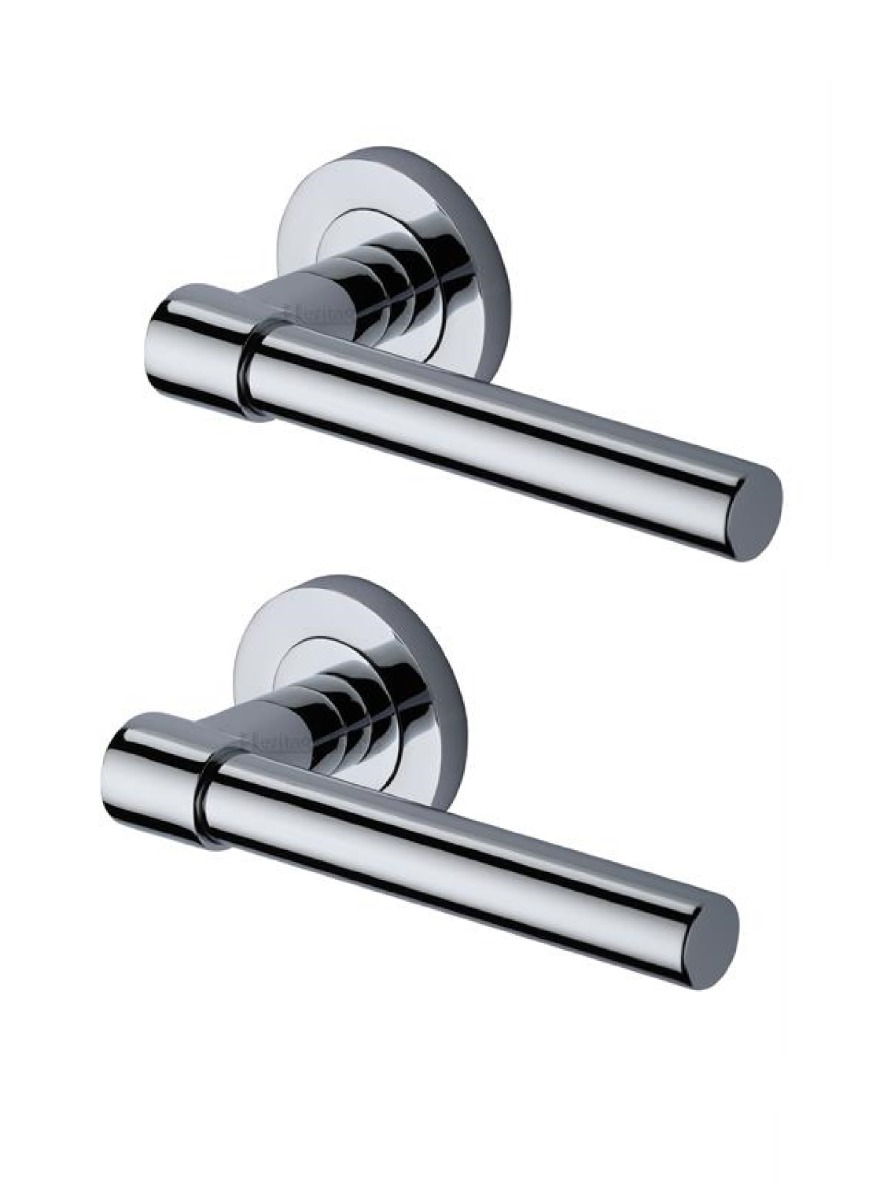 Heritage Brass RS2017-PC Door Handle Lever on Rose Phoenix Design Polished Chrome Finish