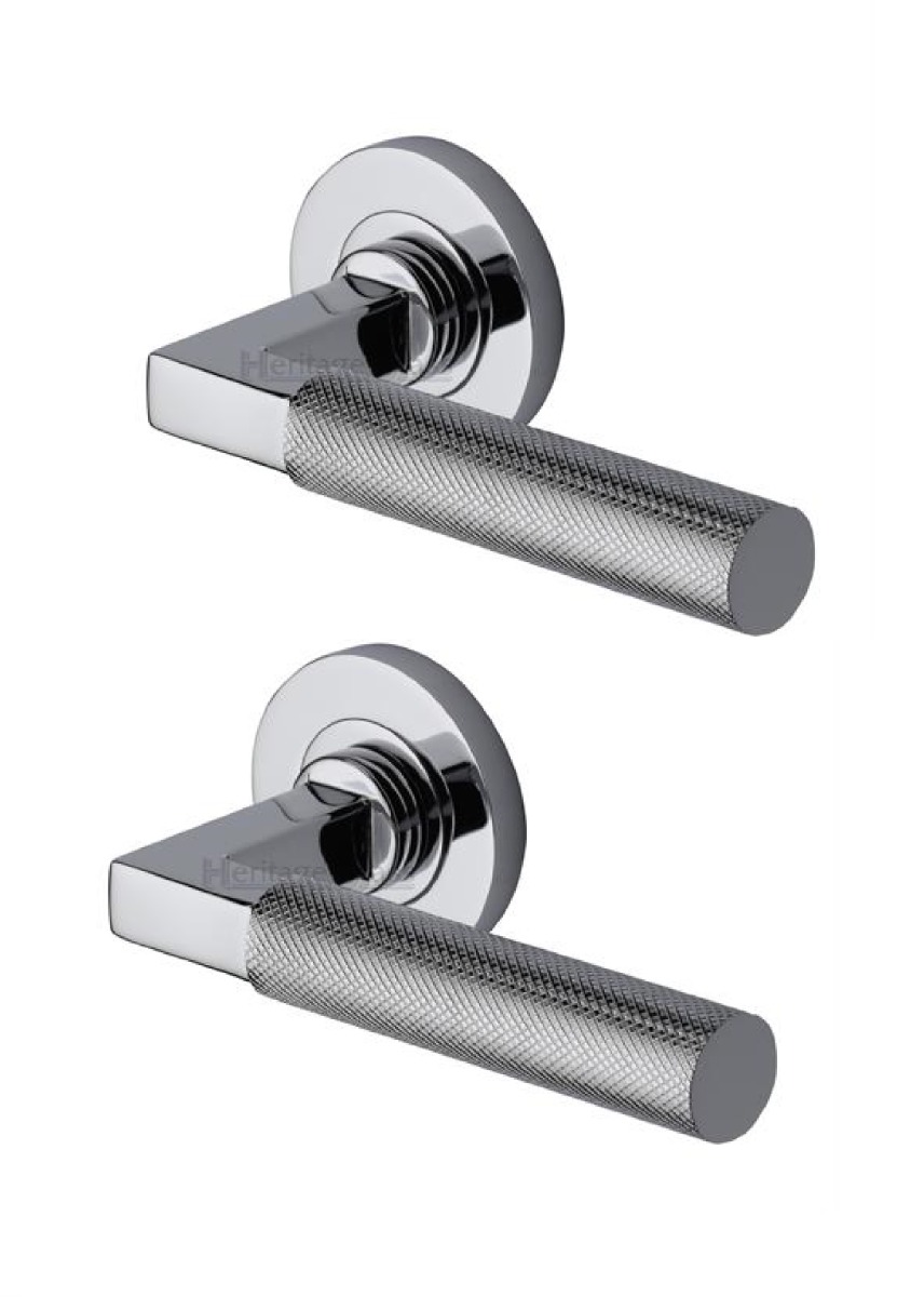Heritage Brass RS2260-PC Door Handle Lever on Rose Signac Design Polished Chrome Finish