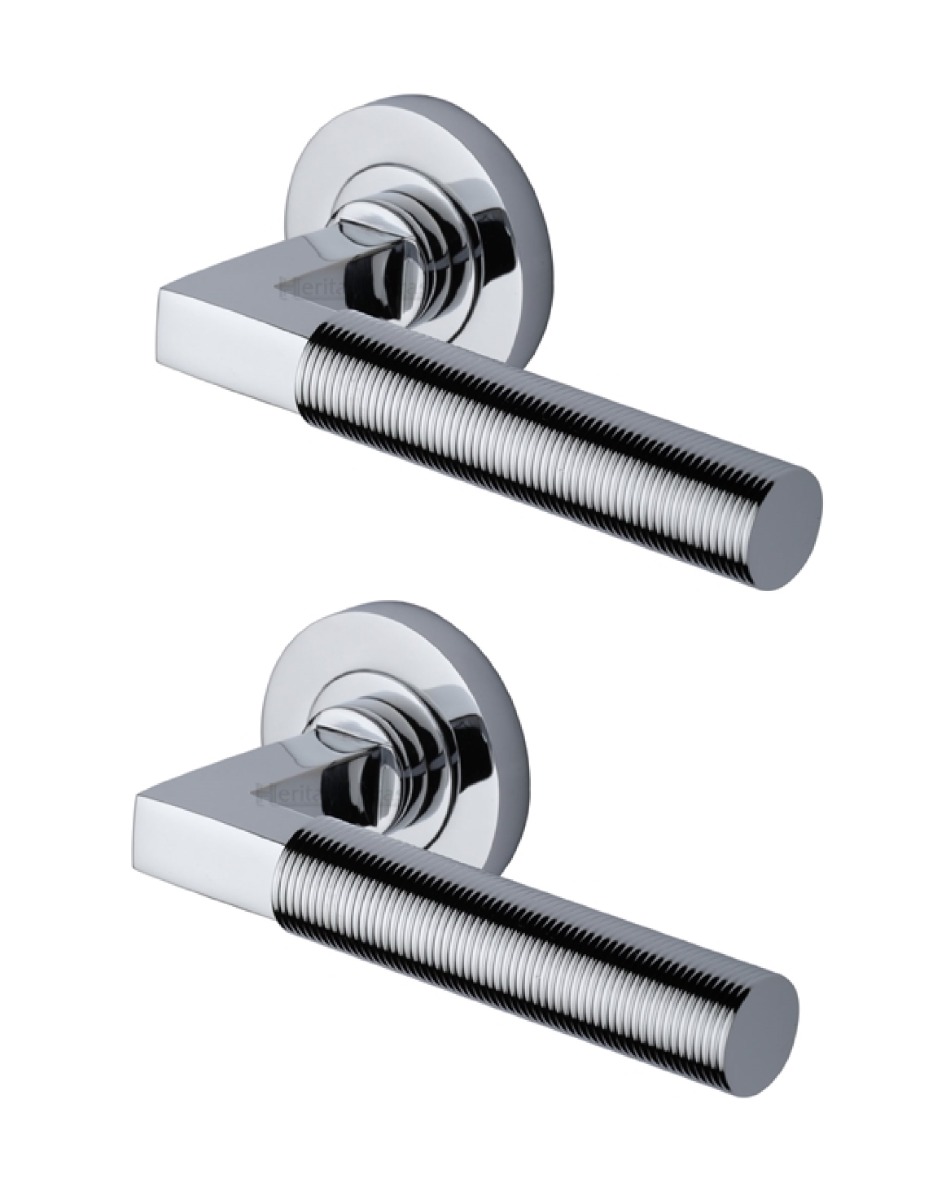 Heritage Brass RS2261-PC Door Handle Lever on Rose Spectral Design Polished Chrome Finish