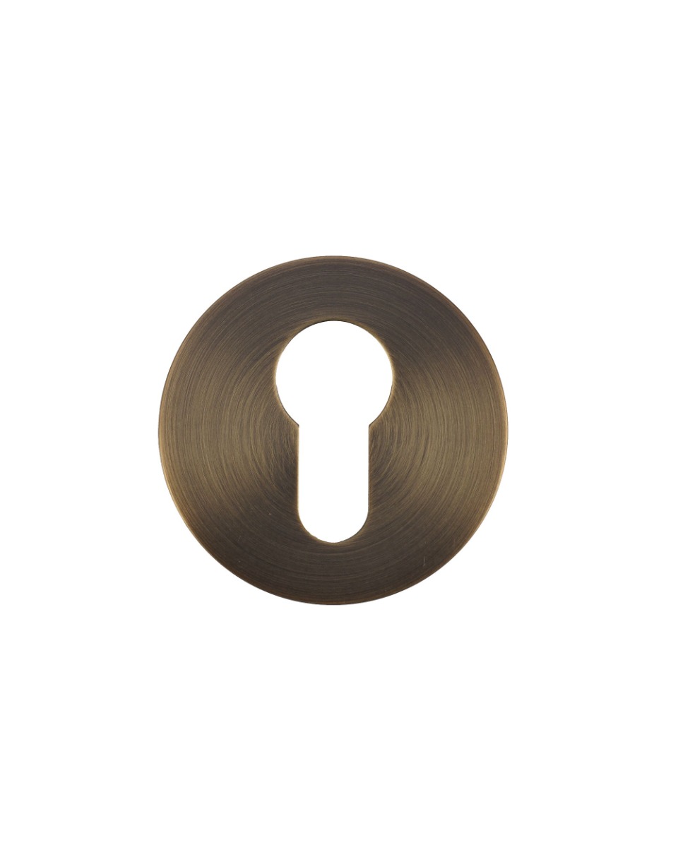 Euro Profile Escutcheon Pair-Rosso Slim-4mm-Antique Brass Rosso Technica-RT001-SLIM-AB