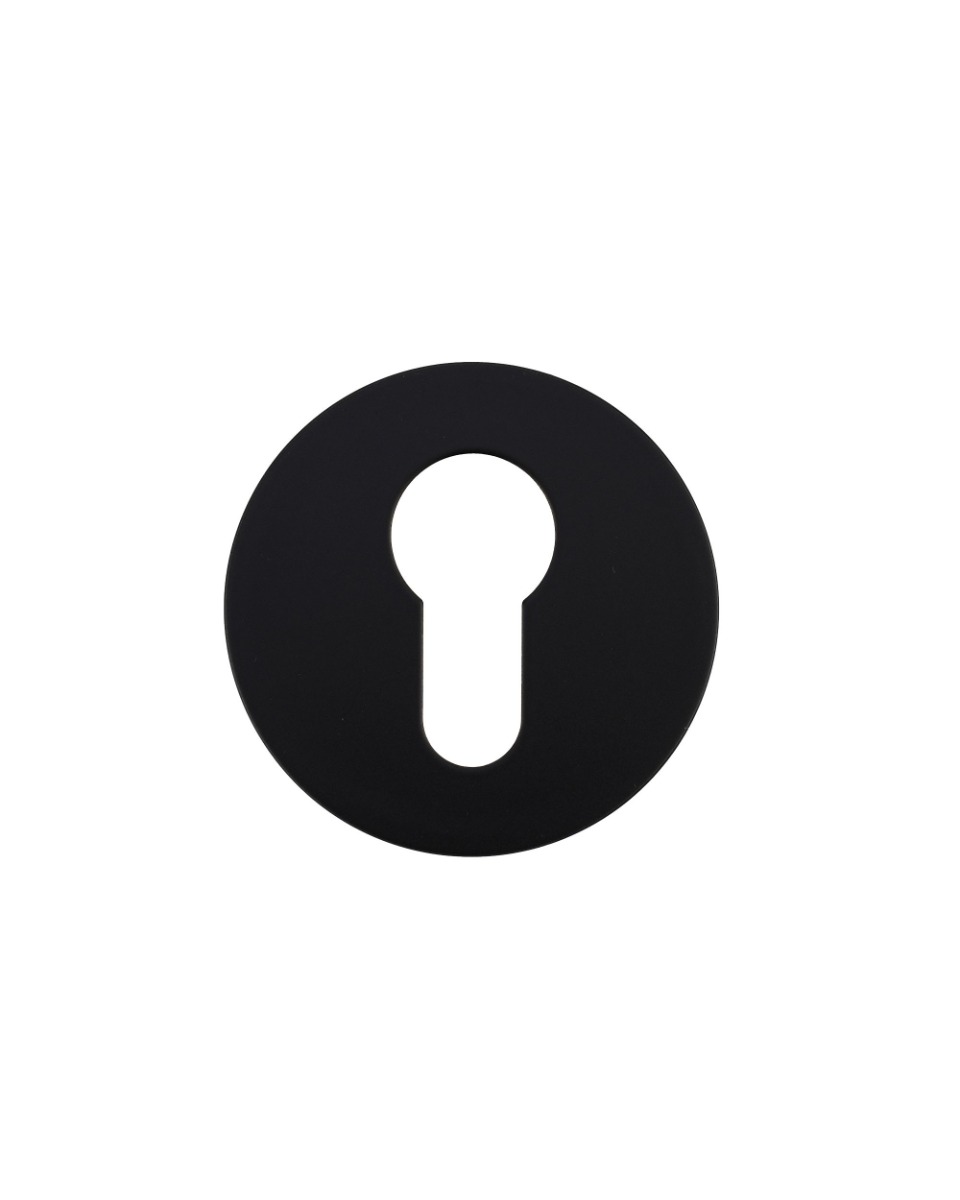 Euro Profile Escutcheon Pair-Rosso Slim-4mm-Powder Coat Black Rosso Technica-RT001-SLIM-PCB