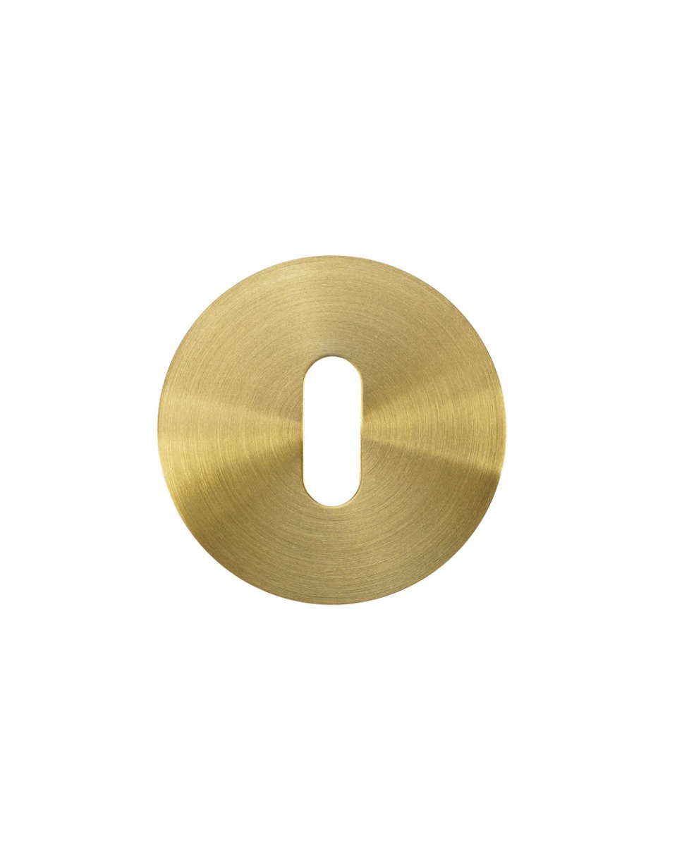 Standard Profile Escutcheon Pair-Rosso Slim-4mm-PVD Satin Brass-PVDSB Rosso Technica-RT002-SLIM-PVDSB
