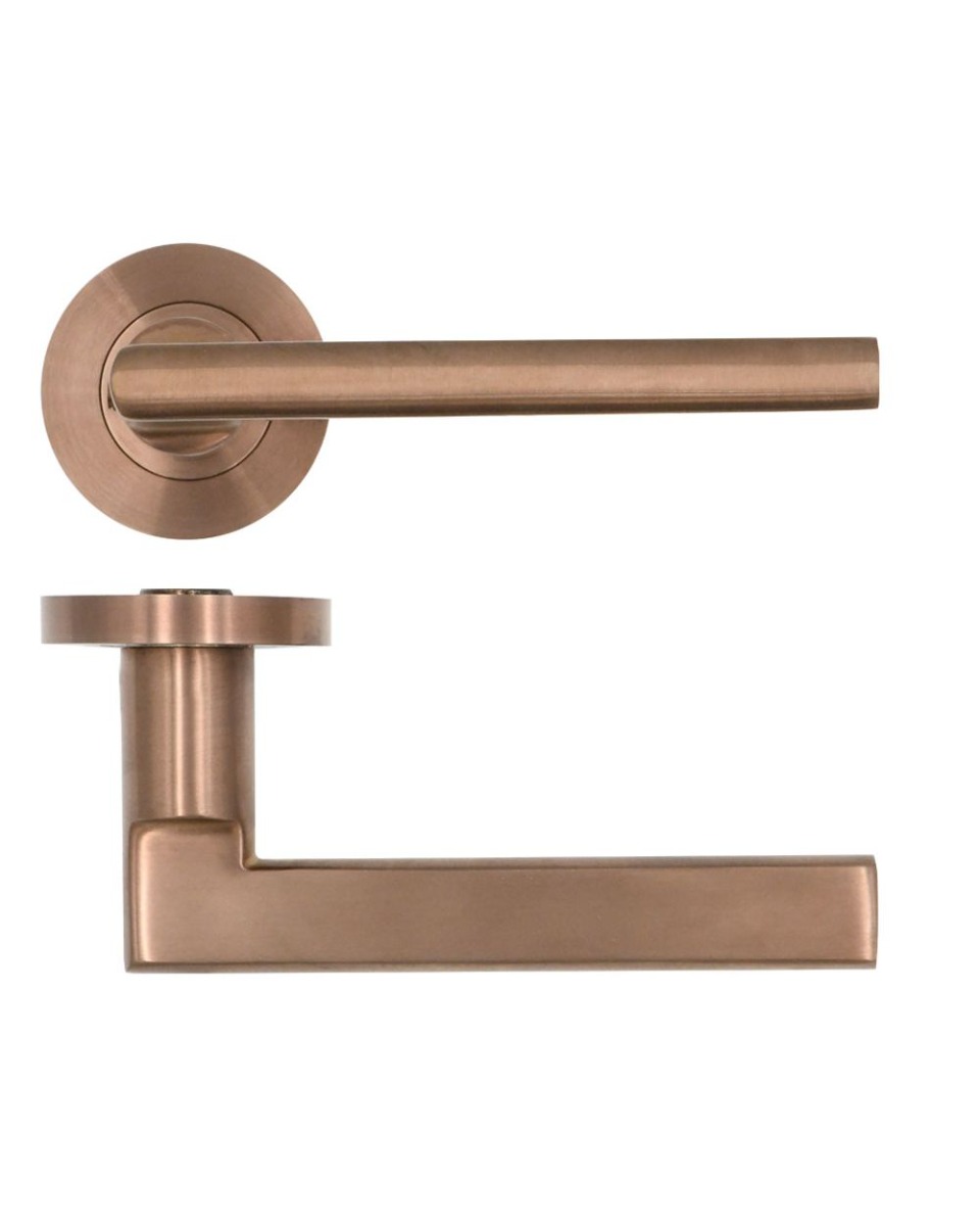Rosso Tecnica Varese Lever On Round Rose Pair Pvd Bronze RT040PVDBZ