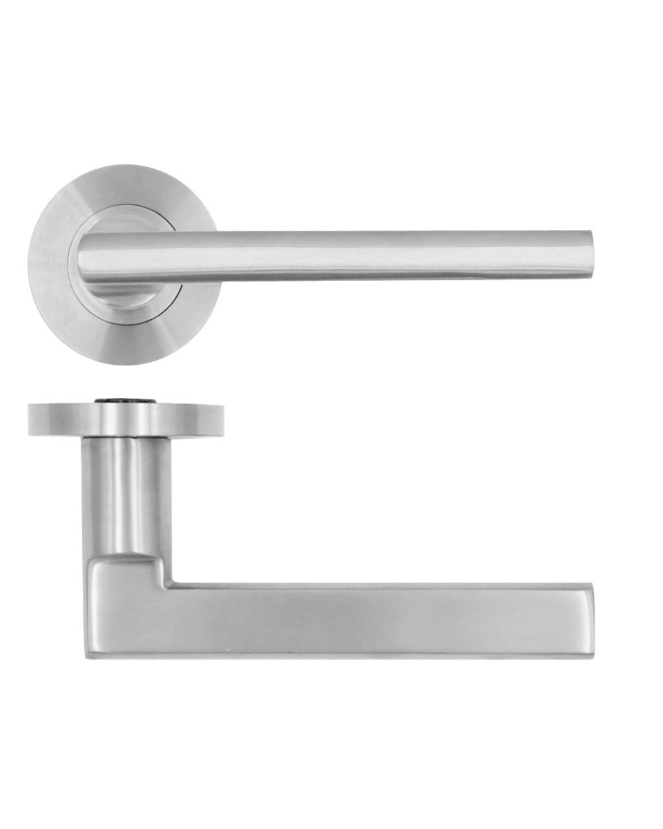 Rosso Tecnica Varese Lever on Round Rose - Satin Stainless RT040SS