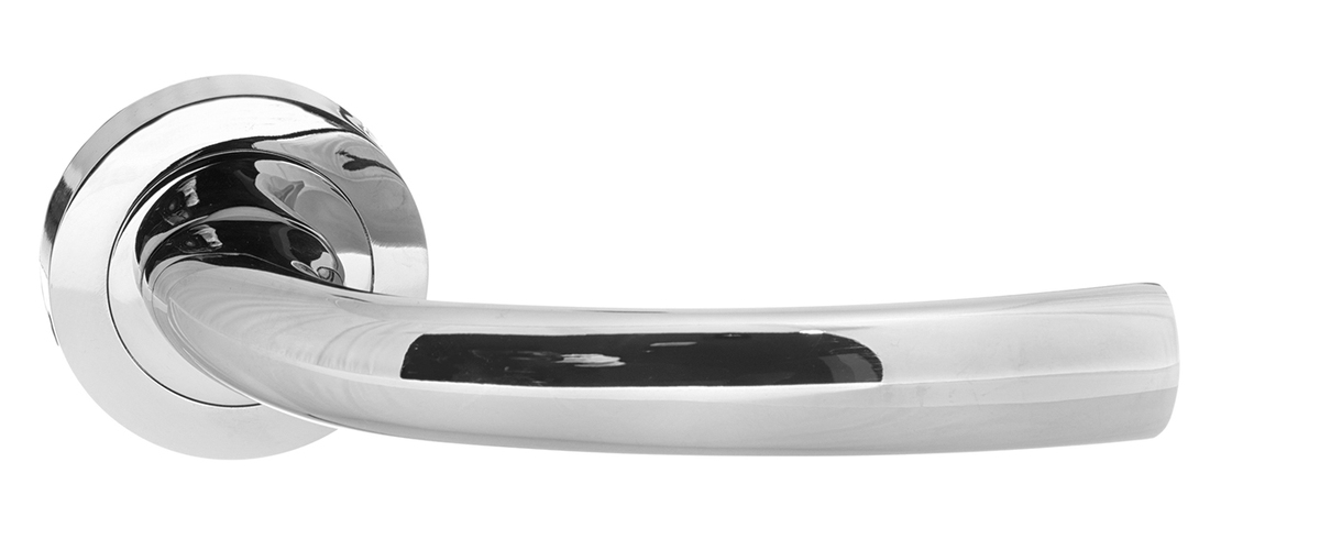 STATUS Nevada Lever on Round Rose - Polished Chrome S21RPC