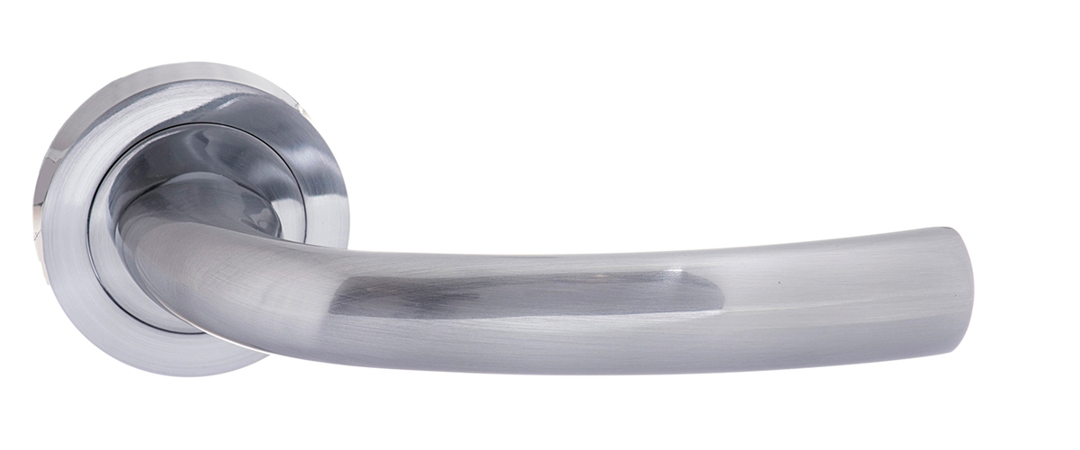 STATUS Nevada Lever on Round Rose - Satin Chrome S21RSC