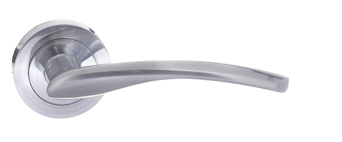 STATUS Arizona Lever on Round Rose - Satin Chrome S22RSC