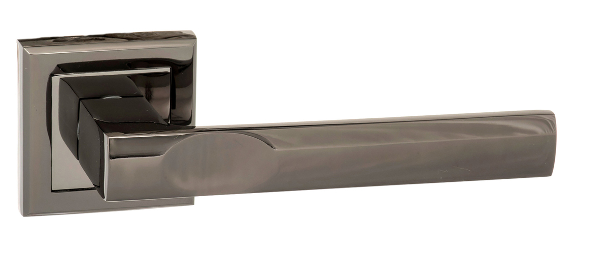 STATUS Kansas Lever on Square Rose - Black Nickel S24SBN