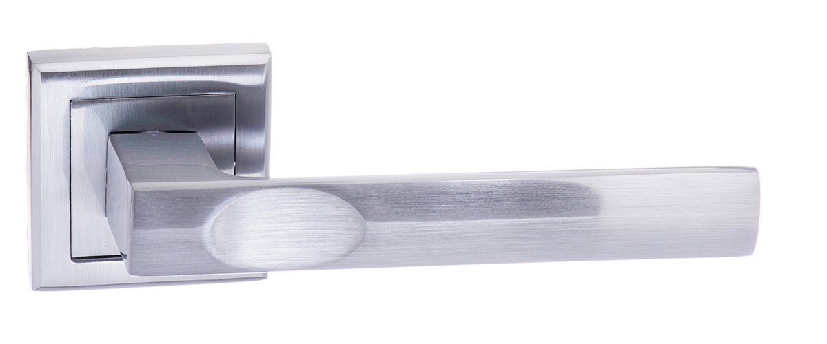 STATUS Kansas Lever on Square Rose - Satin Chrome S24SSC
