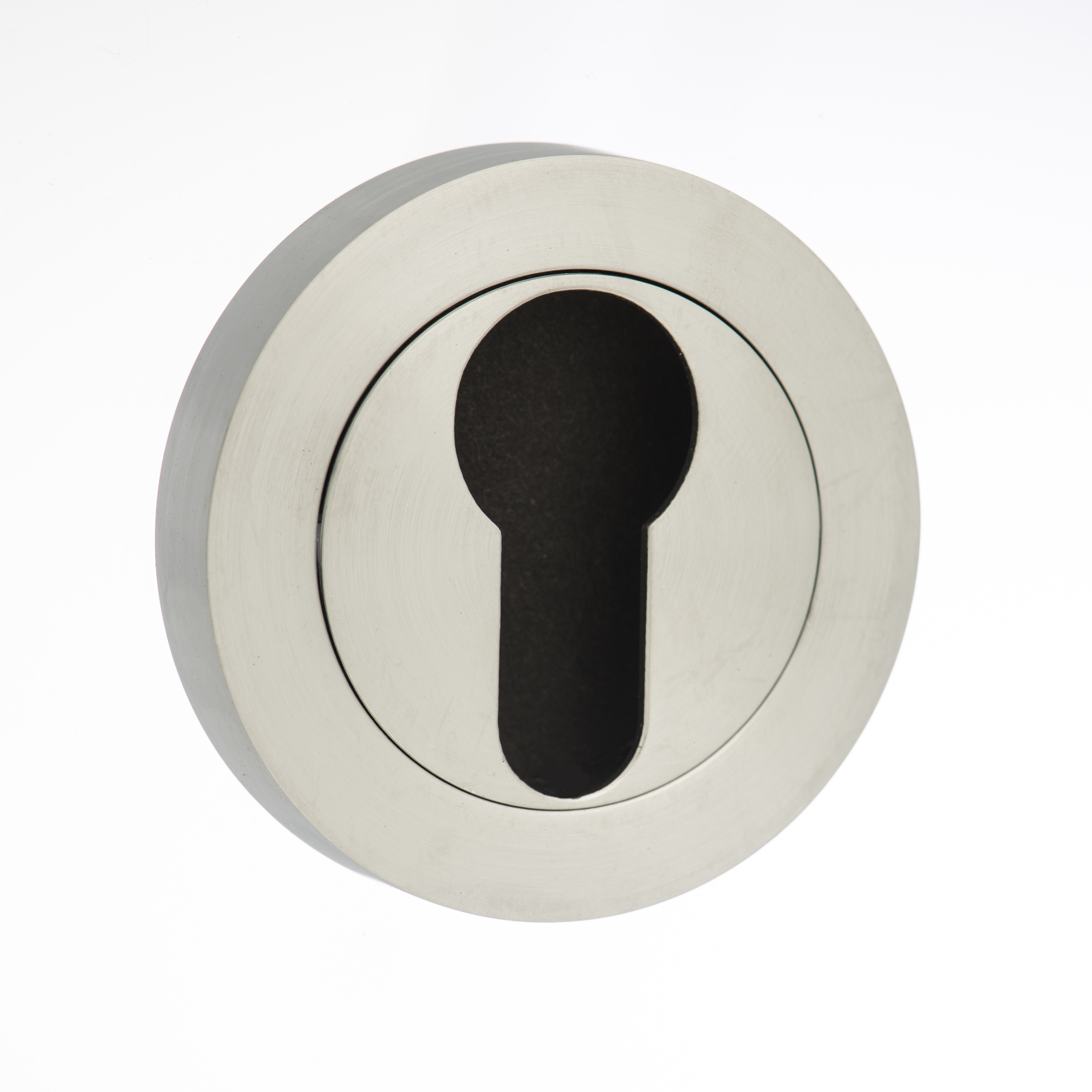 STATUS Euro Escutcheon on Round Rose - Satin Chrome S2ESCERSC