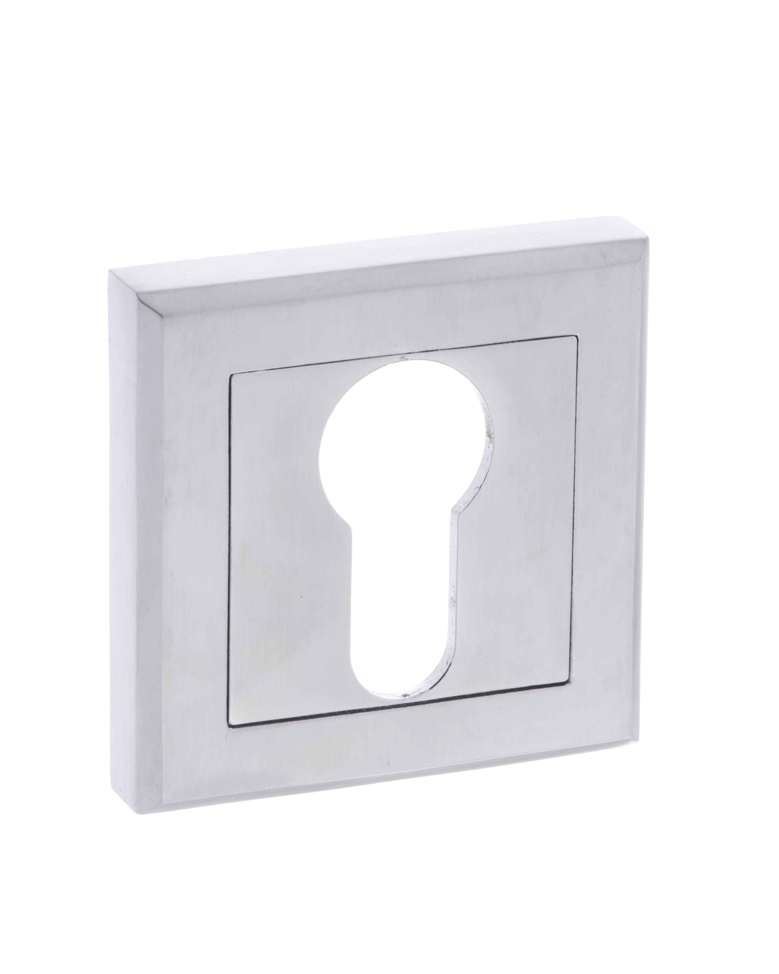 STATUS Euro Escutcheon on Square Rose - Satin Chrome S2ESCESSC