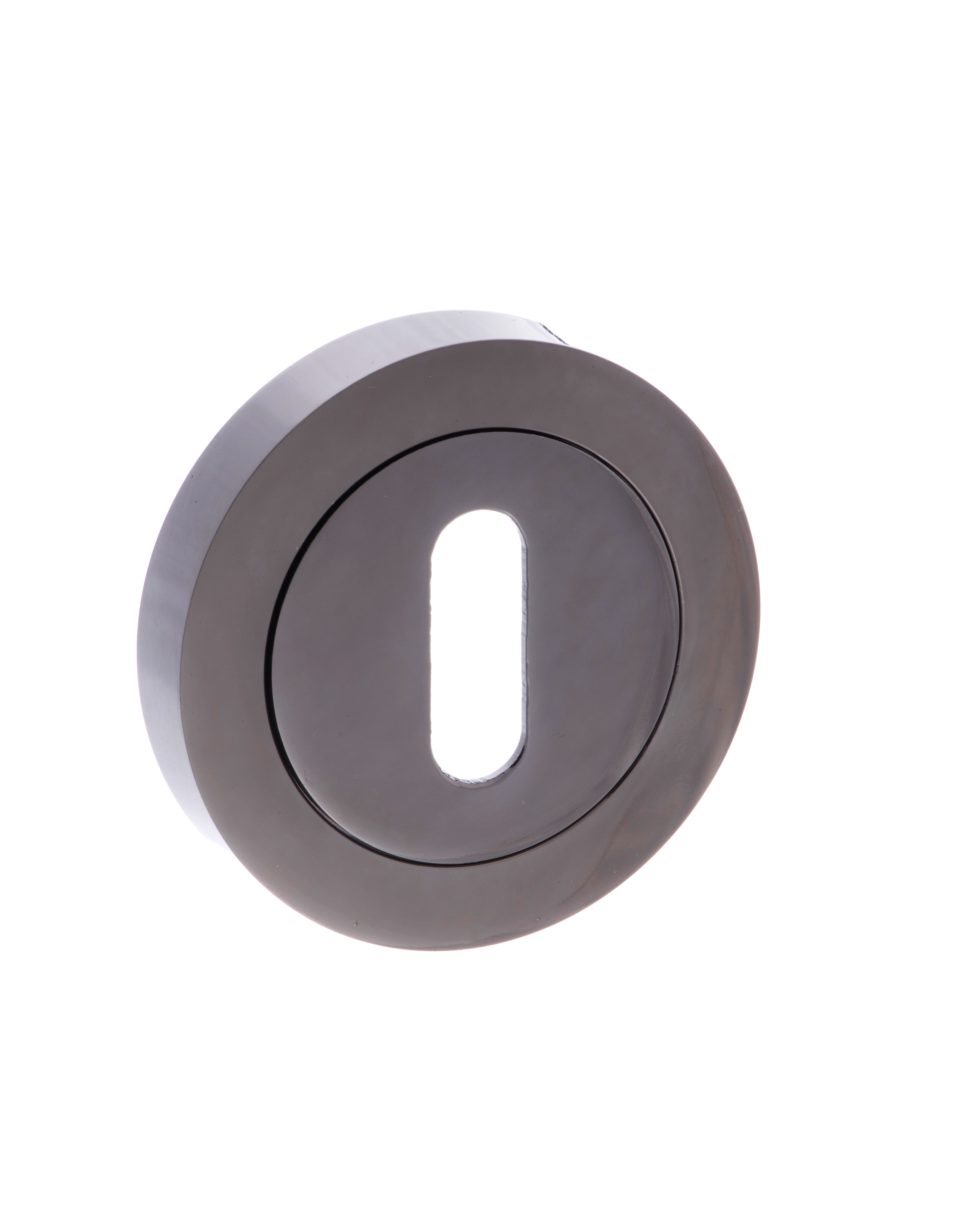 STATUS Key Escutcheon on Round Rose - Black Nickel S2ESCKRBN
