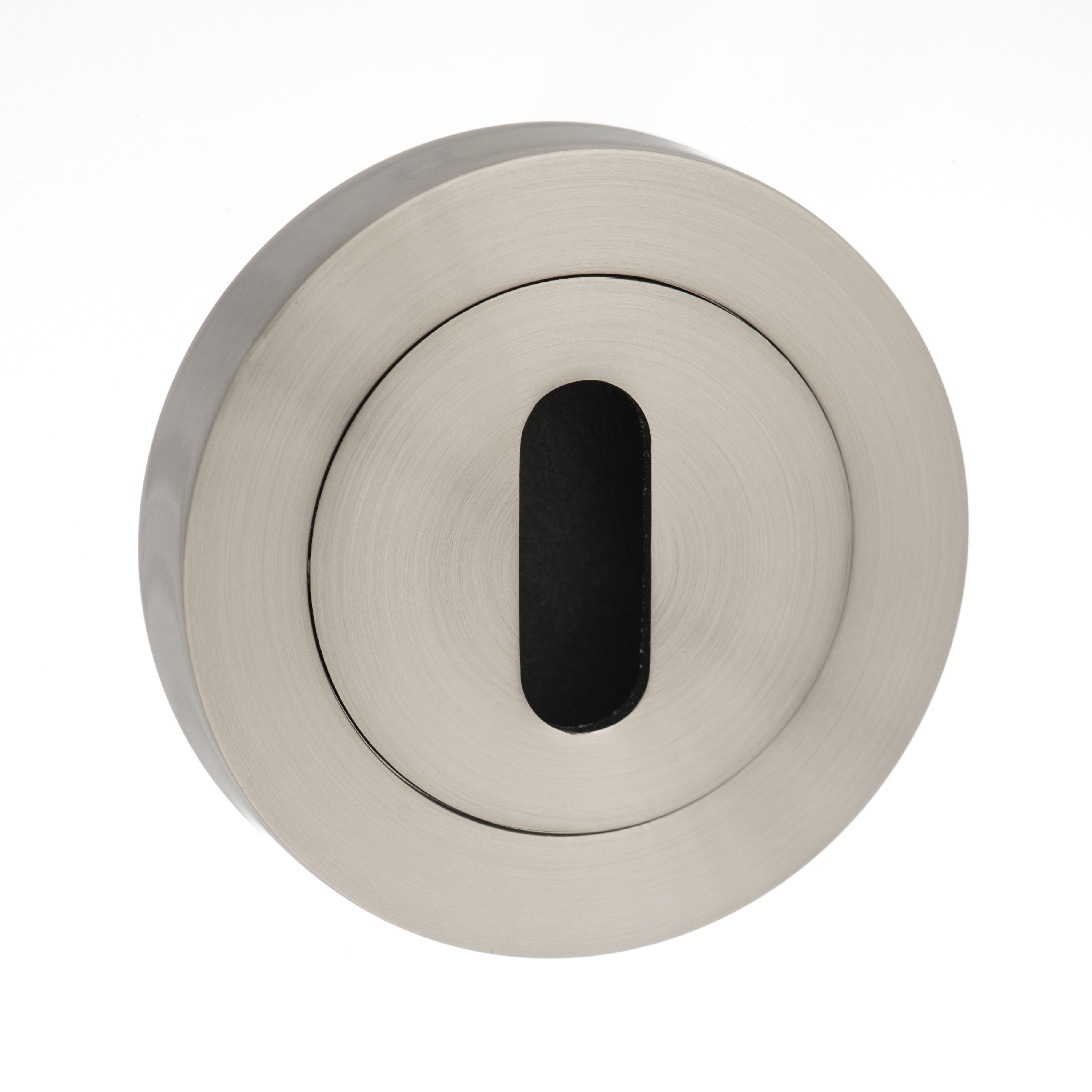 STATUS Key Escutcheon on Round Rose - Satin Nickel S2ESCKRSN