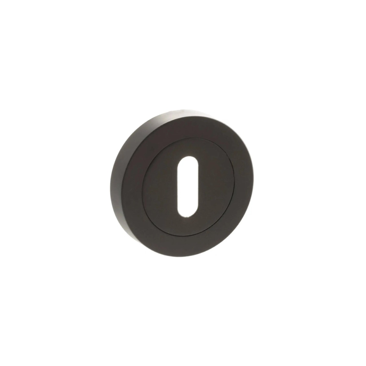 STATUS Key Escutcheons on Round Rose - Urban Dark Bronze S2ESCKRUDB