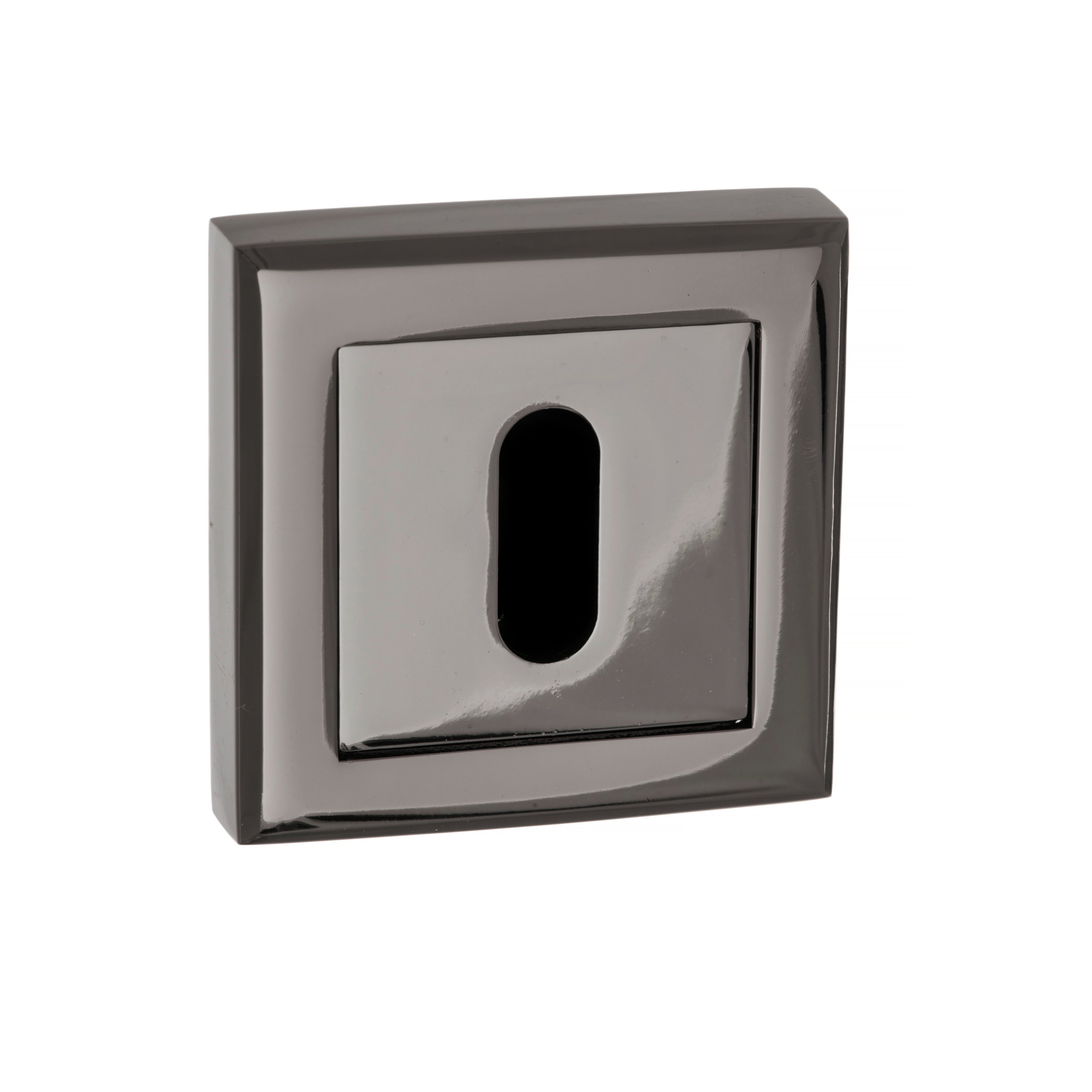 STATUS Key Escutcheon on Square Rose - Black Nickel S2ESCKSBN