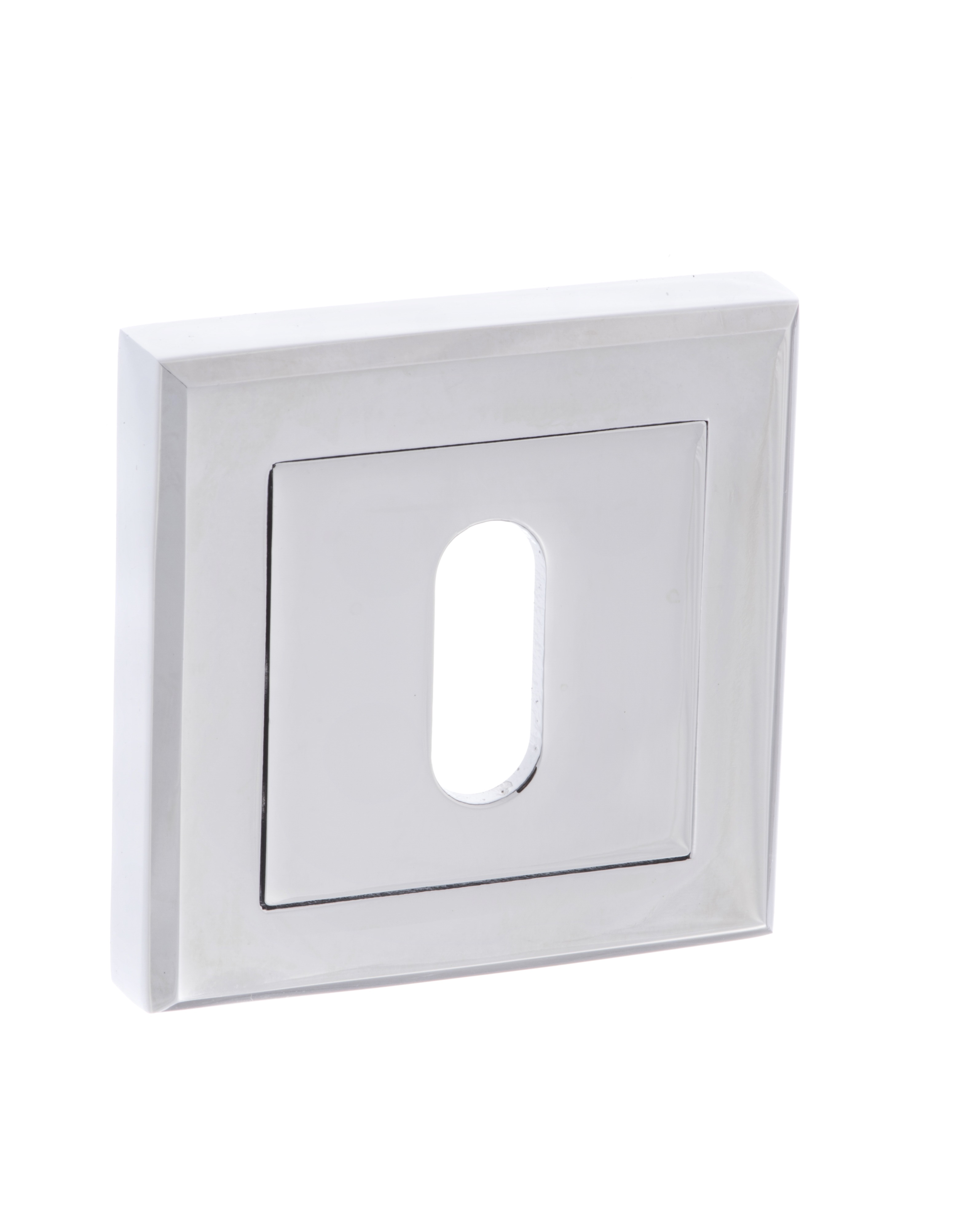 STATUS Key Escutcheon on Square Rose - Polished Chrome S2ESCKSPC