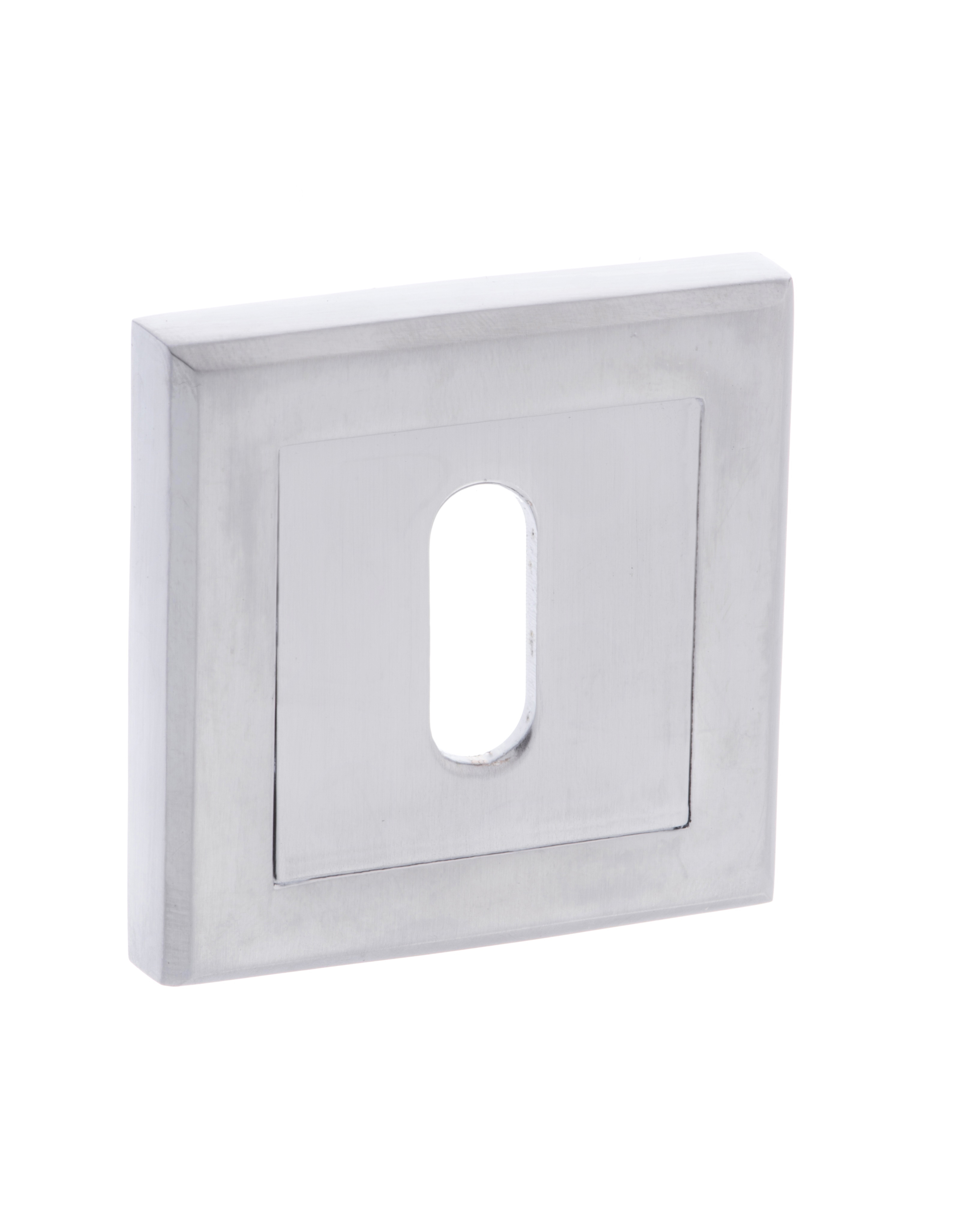 STATUS Key Escutcheon on Square Rose - Satin Chrome S2ESCKSSC