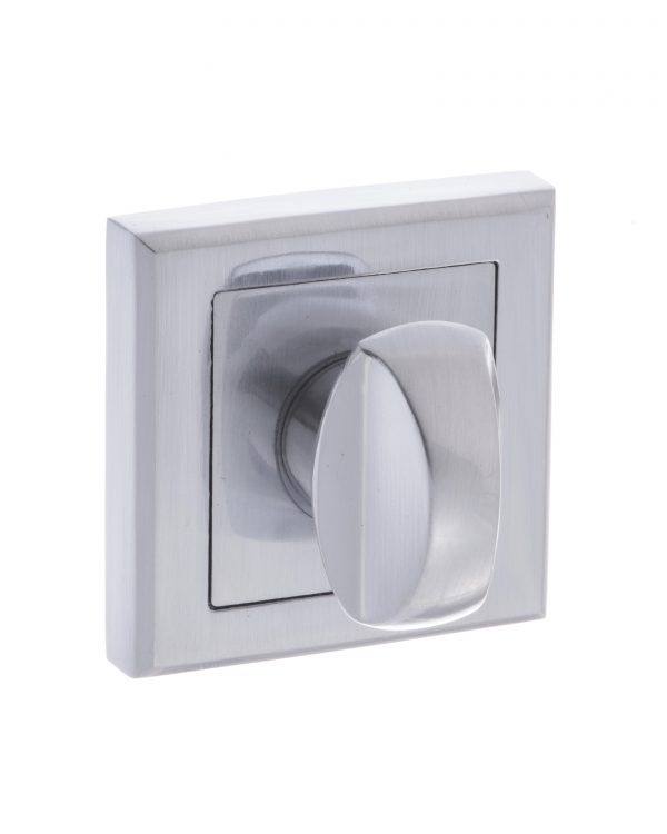 STATUS WC Turn and Release on Square Rose - Satin Chrome S2WCSSC