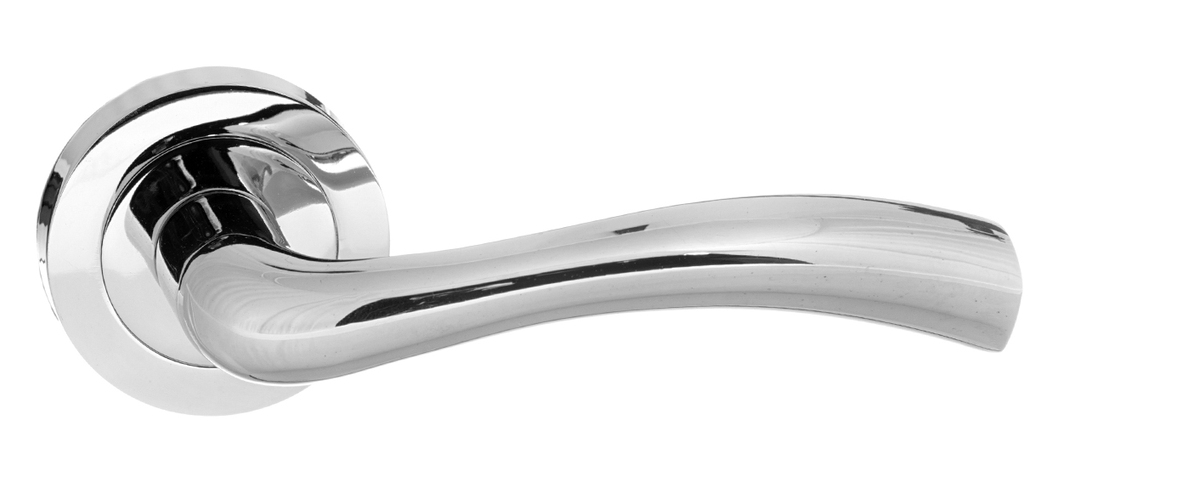 STATUS Texas Lever on Round Rose - Polished Chrome S35RPC