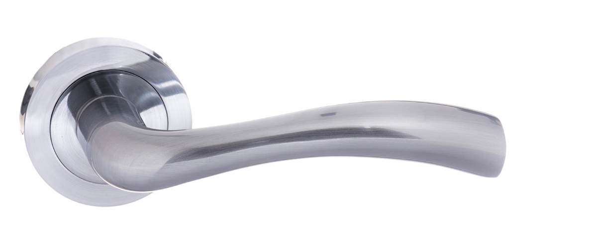 STATUS Texas Lever on Round Rose - Satin Chrome S35RSC