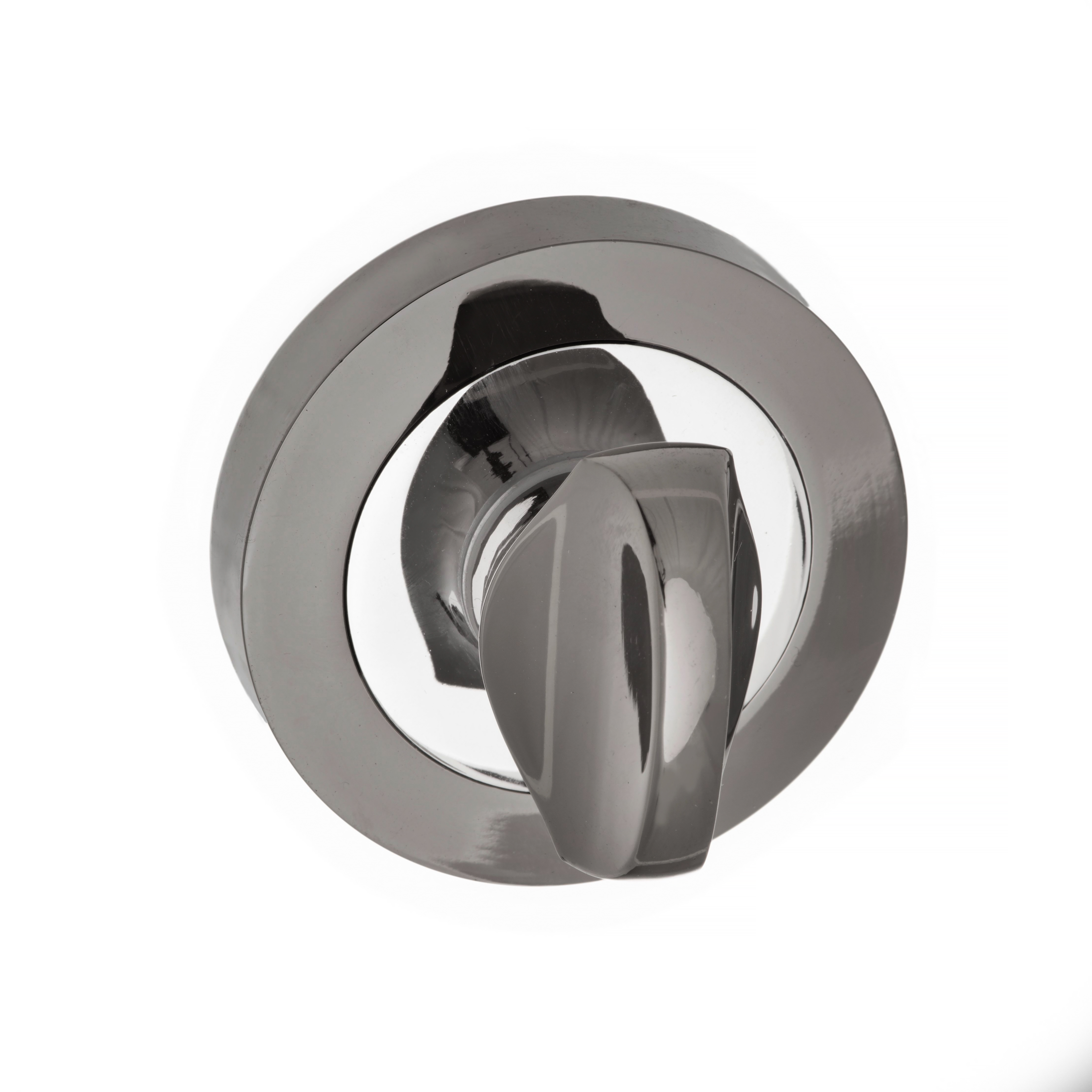 STATUS WC Turn and Release on Round Rose - Black Nickel/Polished Chrome S3WCRBNPC