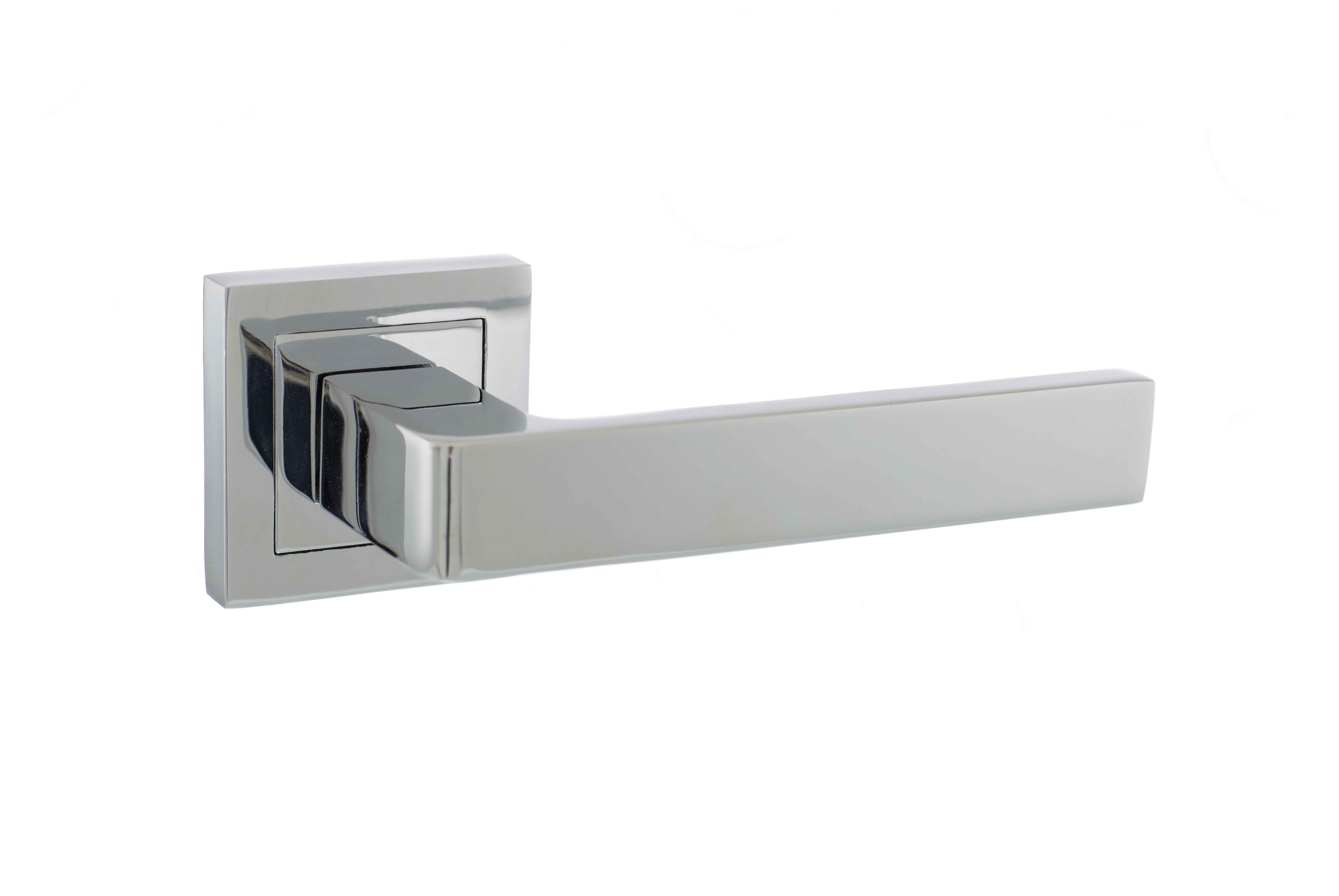 STATUS Montana Designer Lever on S4 Square Rose - Polished Chrome S40SPC