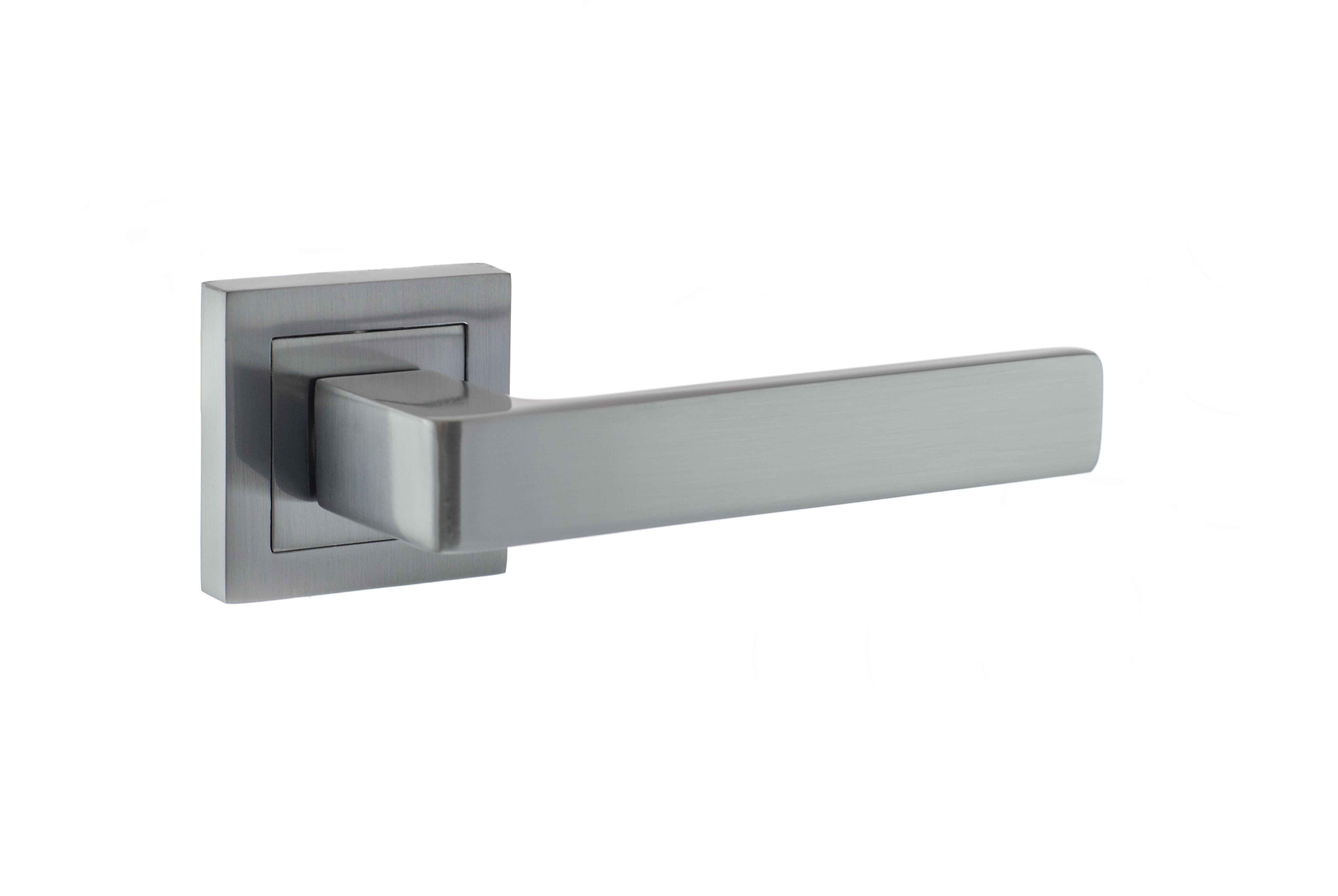 STATUS Montana Designer Lever on S4 Square Rose - Satin Chrome S40SSC