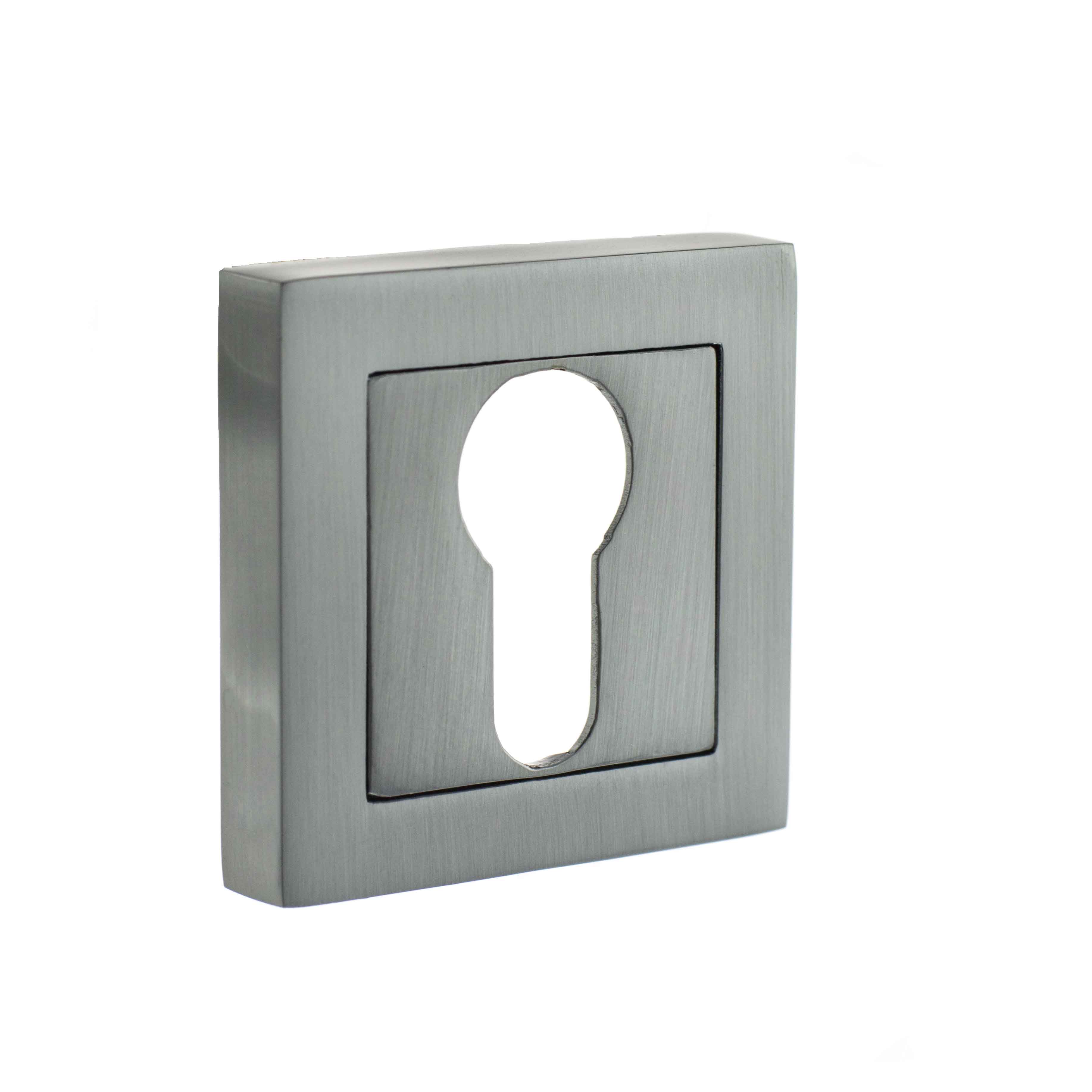 STATUS Euro Escutcheon on S4 Square Rose - Satin Chrome S4ESCESSC