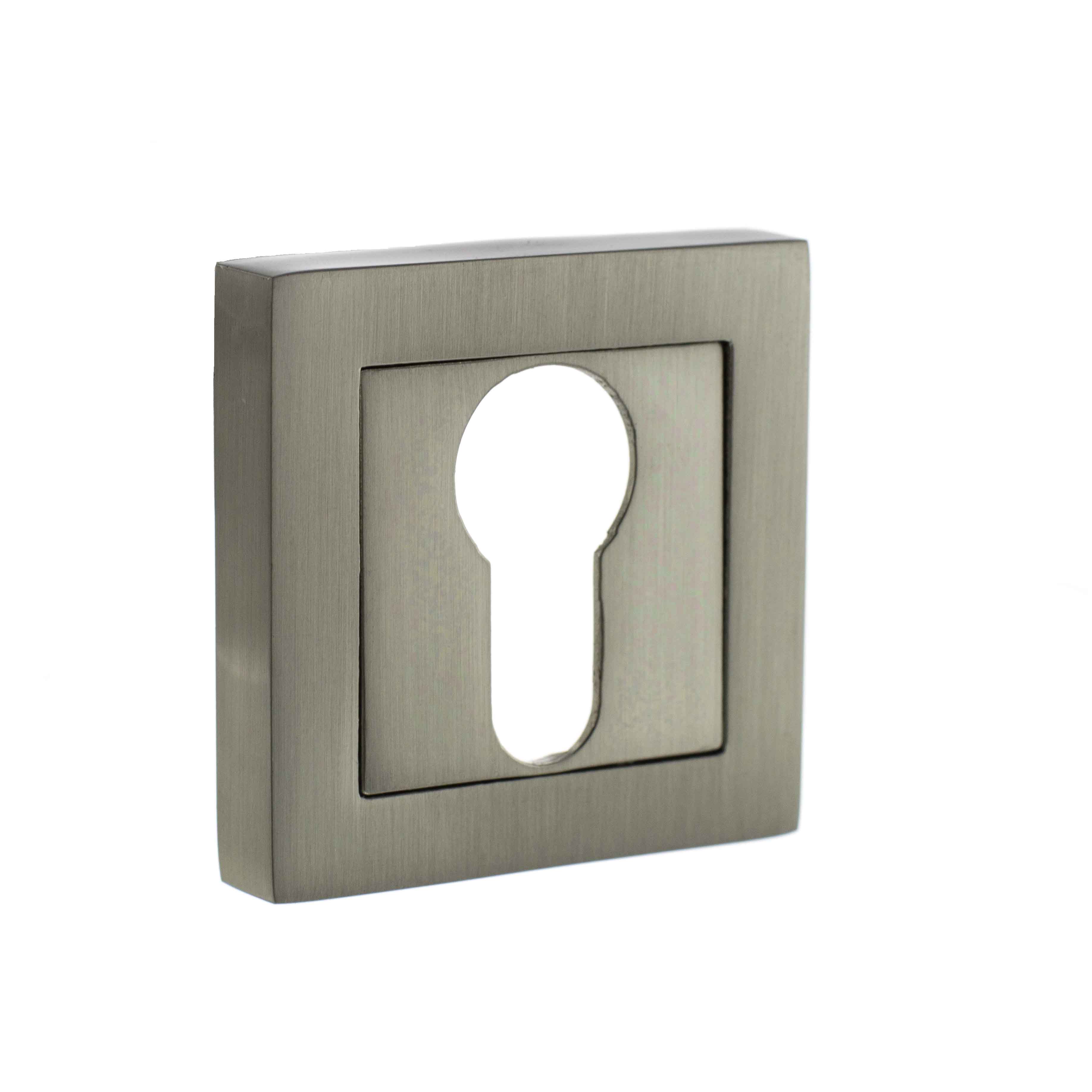 STATUS Euro Escutcheon on S4 Square Rose - Satin Nickel S4ESCESSN