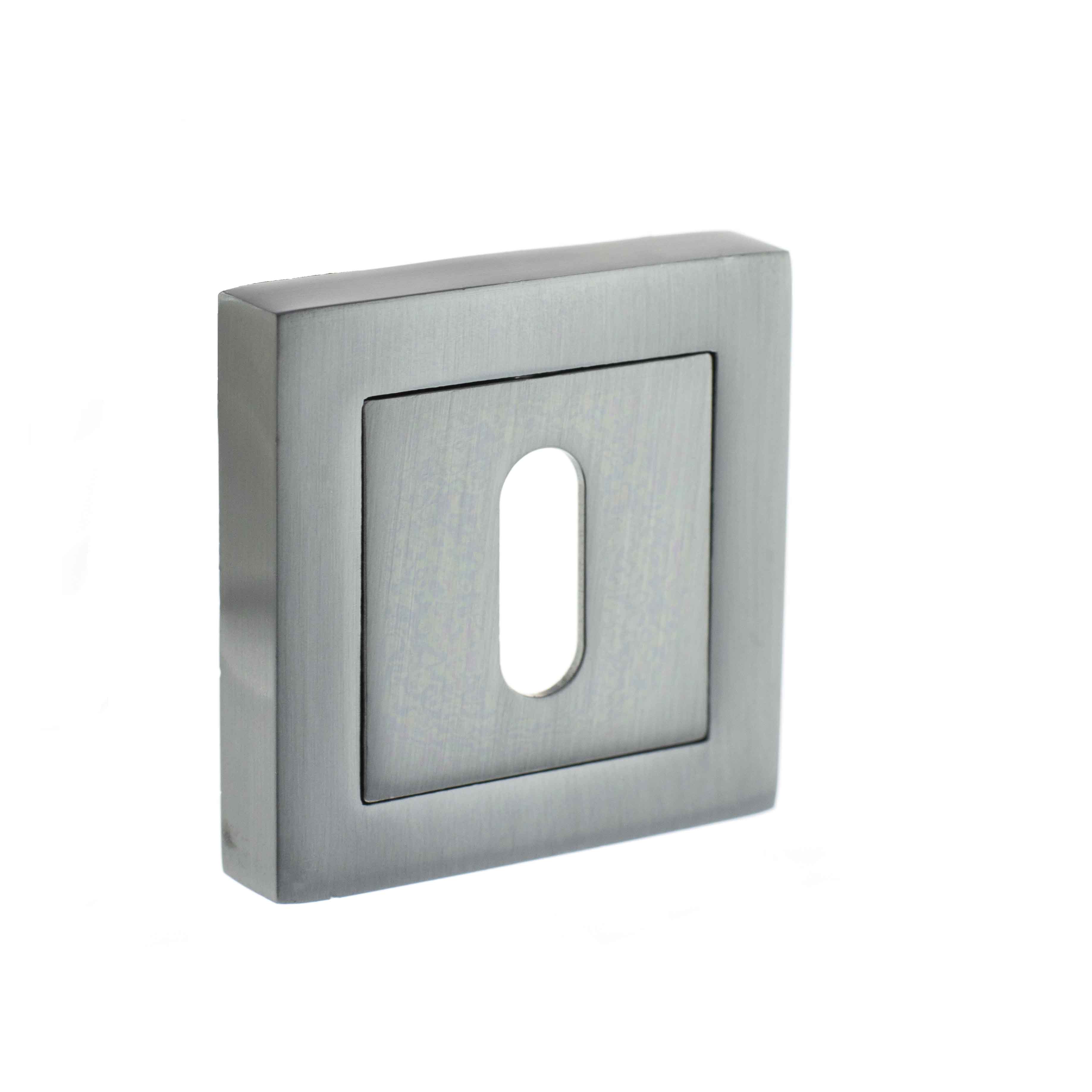 STATUS Key Escutcheon on S4 Square Rose - Satin Chrome S4ESCKSSC