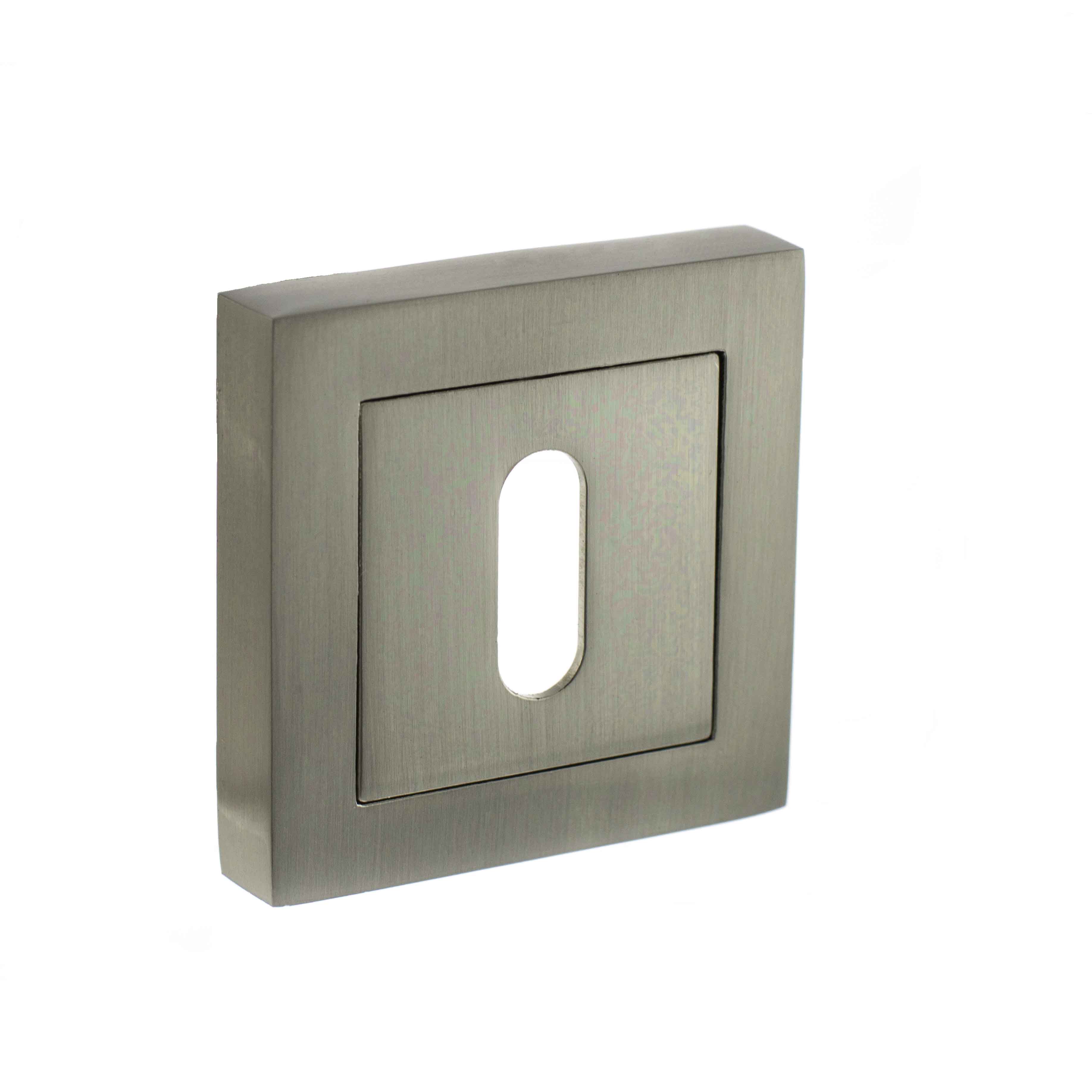 STATUS Key Escutcheon on S4 Square Rose - Satin Nickel S4ESCKSSN