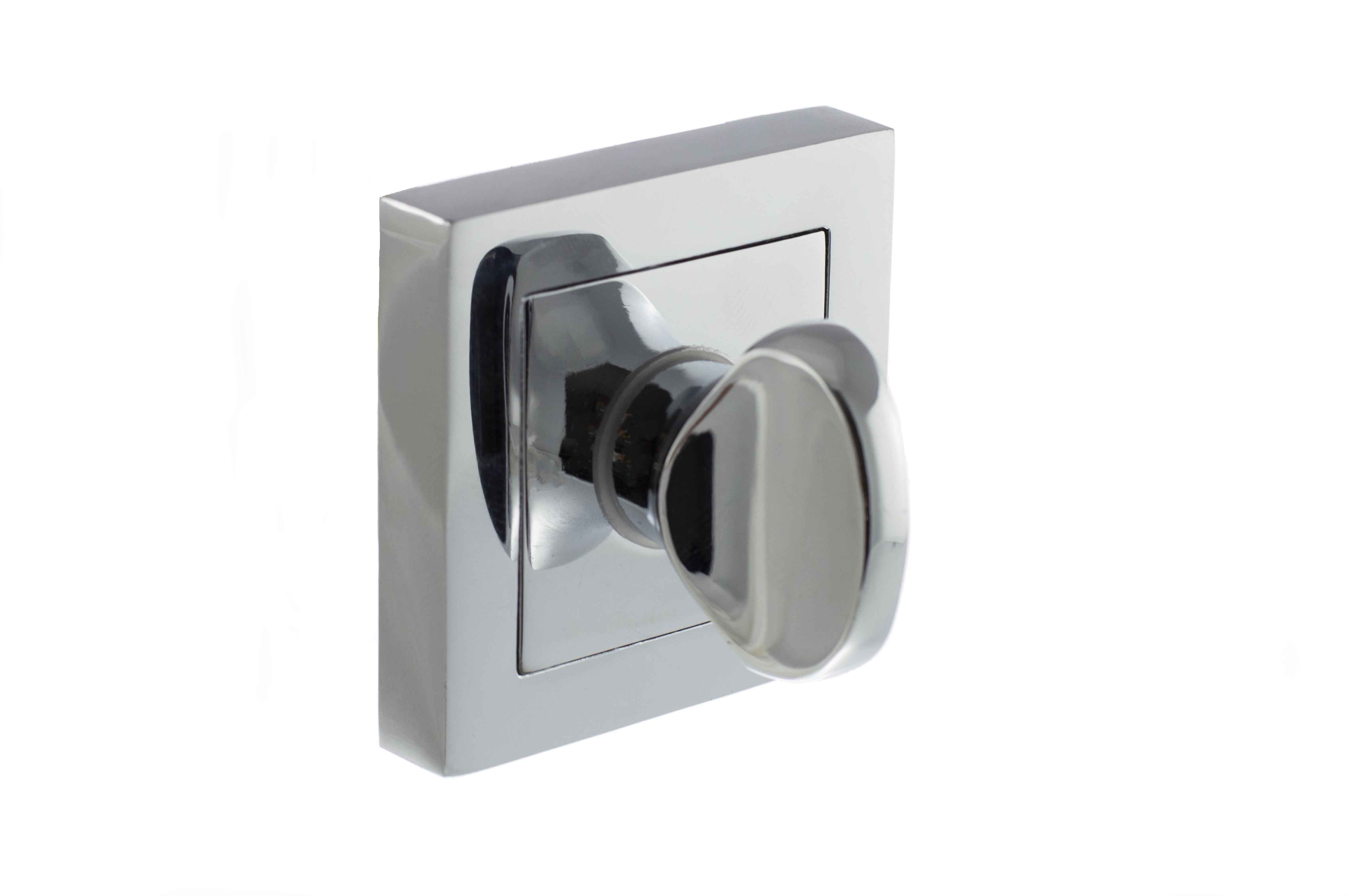 STATUS WC Turn and Release on S4 Square Rose - Polished Chrome S4WCSPC