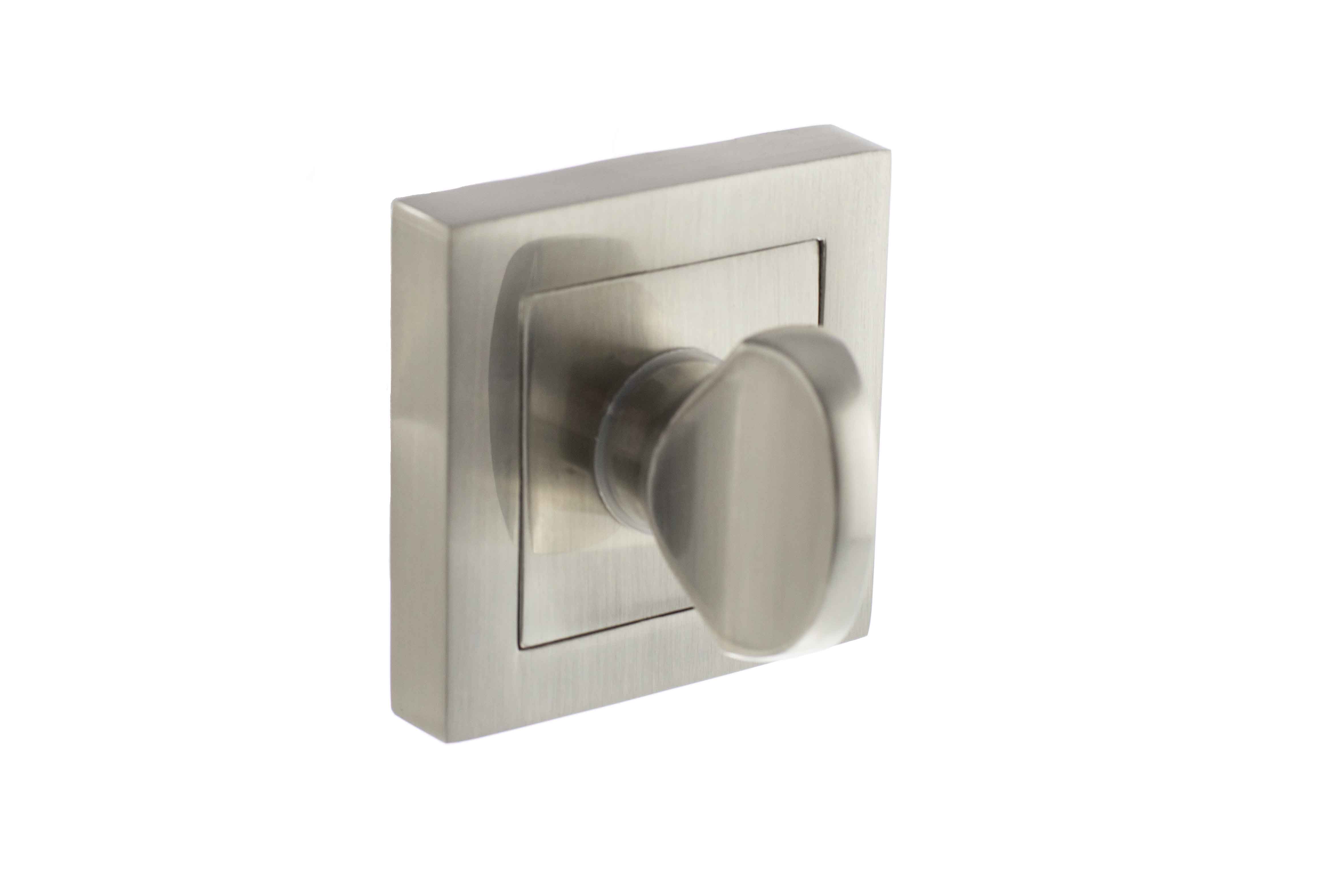 STATUS WC Turn and Release on S4 Square Rose - Satin Nickel S4WCSSN