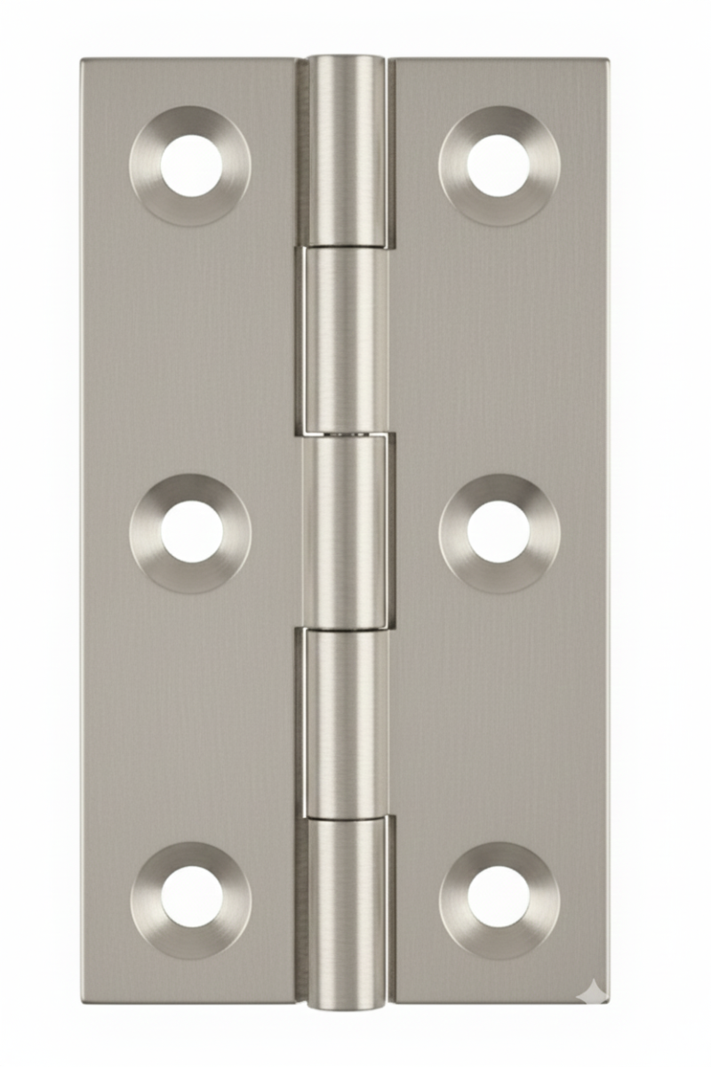 Simonswerk 0920 Solid Drawn Unwashered Brass Butt Hinges 38 X 23mm C/W Screws Satin Nickel