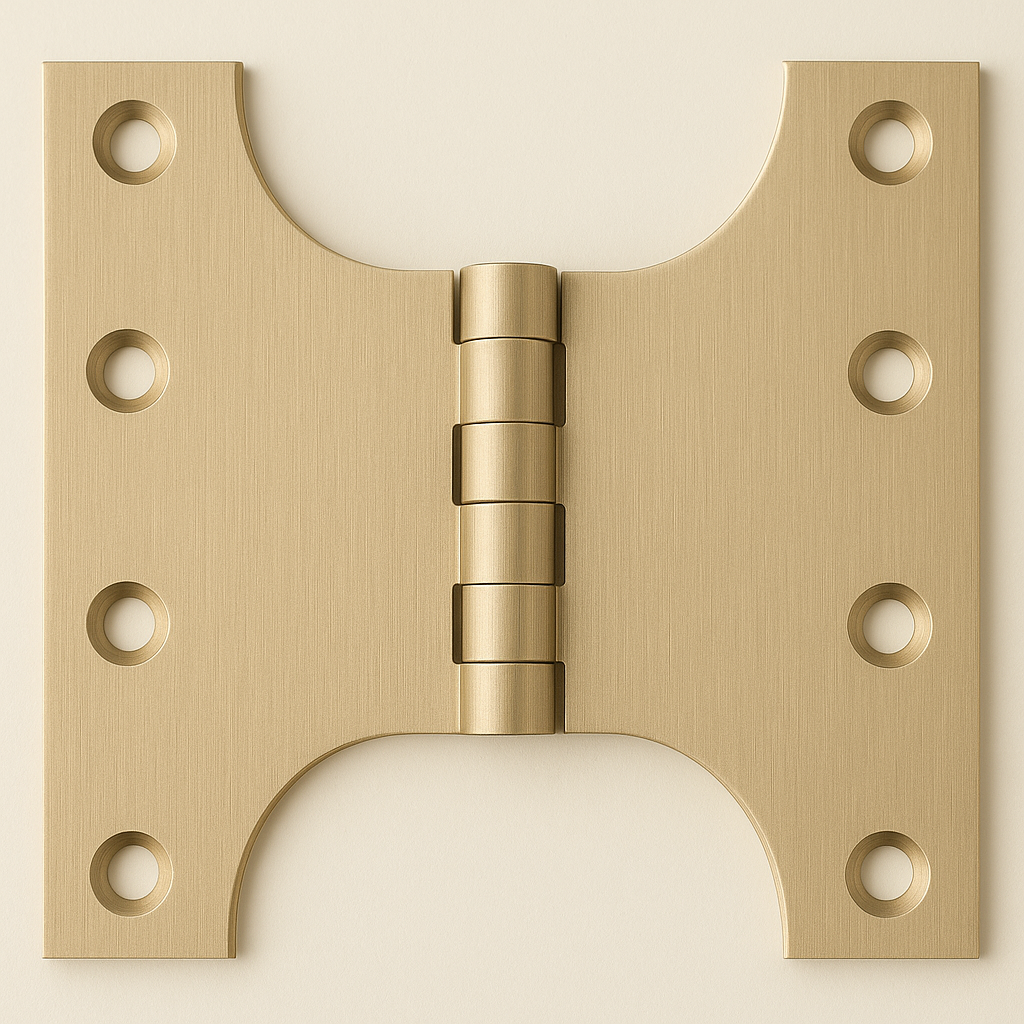 Simonswerk P0550 Unwashered Brass Parliament Hinges 101.6mm x 64mm x 102mm c/w Screws Satin Brass