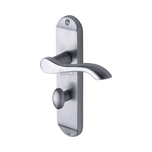 Sorrento SC-7330-SC Door Handle for Bathroom Aurora Design Satin Chrome finish