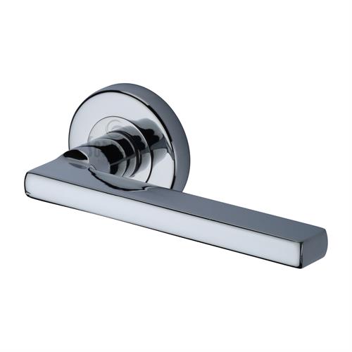 Sorrento SC-7580-PC Door Handle Lever Latch Vector Design Polished Chrome finish