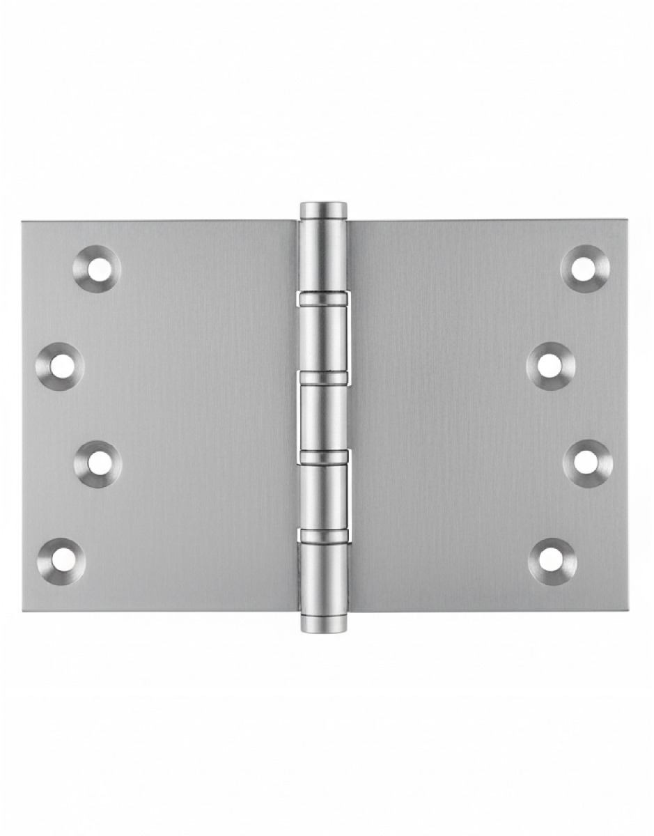 Simonswerk P1564 Ball Race Brass Butt Projection Hinges 101.6mm x 152mm c/w Screws Satin Chrome