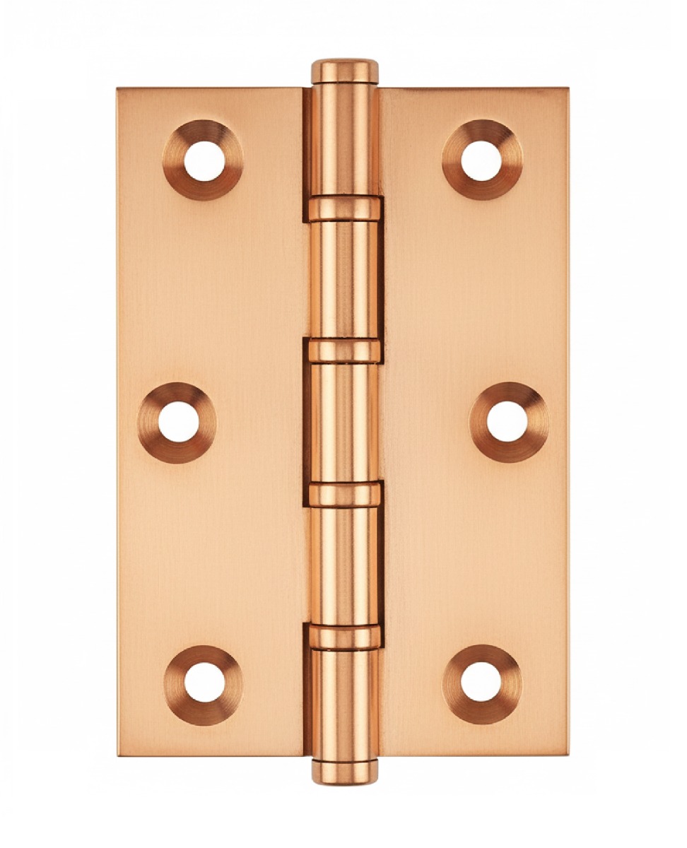 Simonswerk P1510 Ball Race Brass Butt Hinges 76.2mm x 50mm c/w Screws Copper Plated