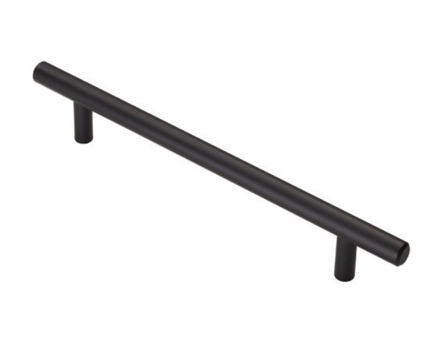 Fingertip FTD445CMB Ftd 12Mm Steel T- Bar Handle 160Mm C/C Matt Black