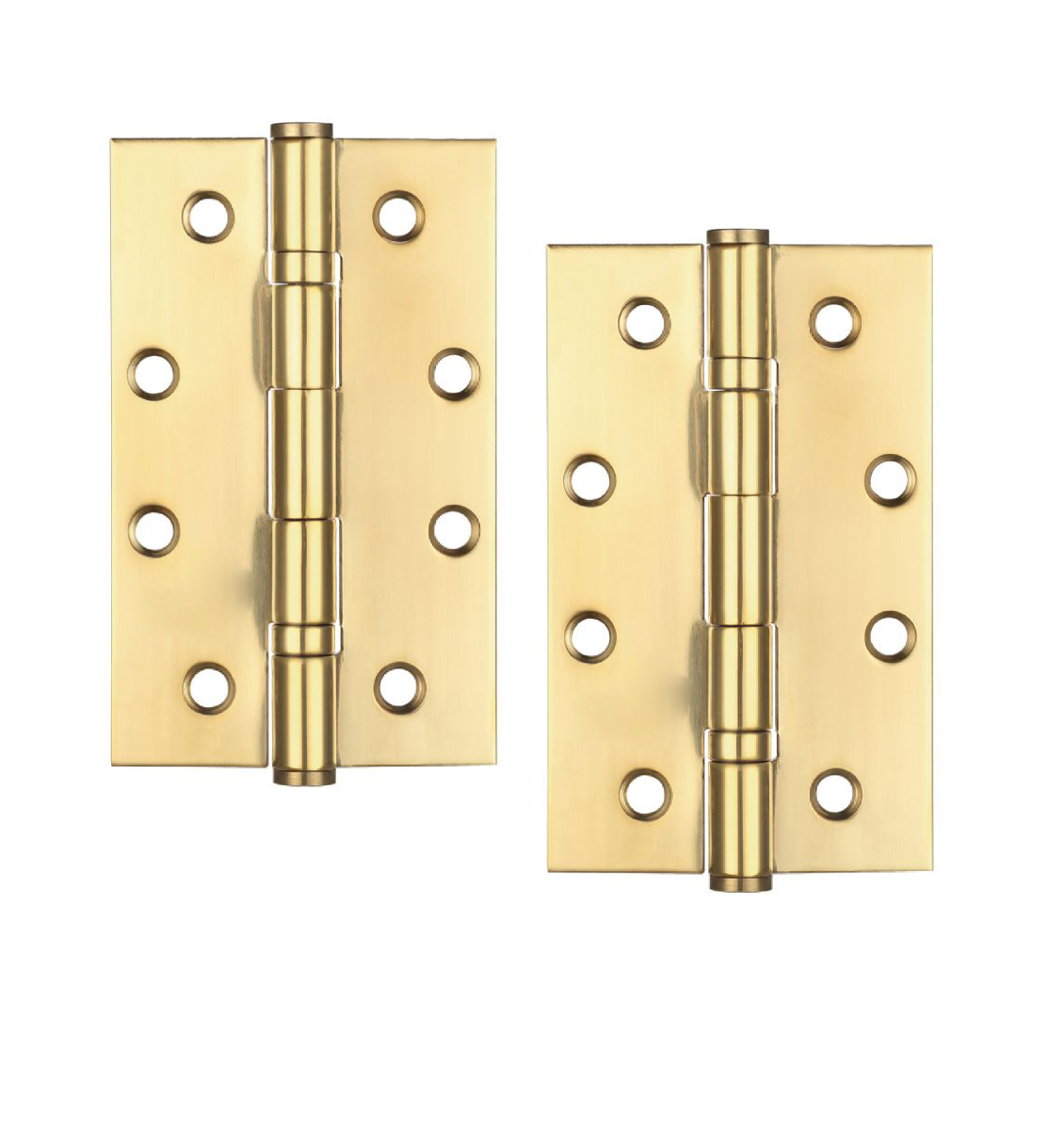 STEELWORKS Grade 7 Slim Knuckle Ball Bearing Fire Rated Hinges 102mm x 63mm x 2.5mm -Polished Brass