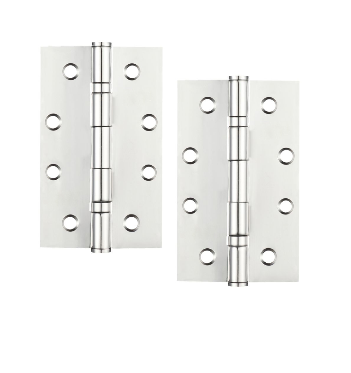 STEELWORKS Grade 7 Slim Knuckle Ball Bearing Fire Rated Hinges 102mm x 63mm x 2.5mm -Satin Stainless Steel