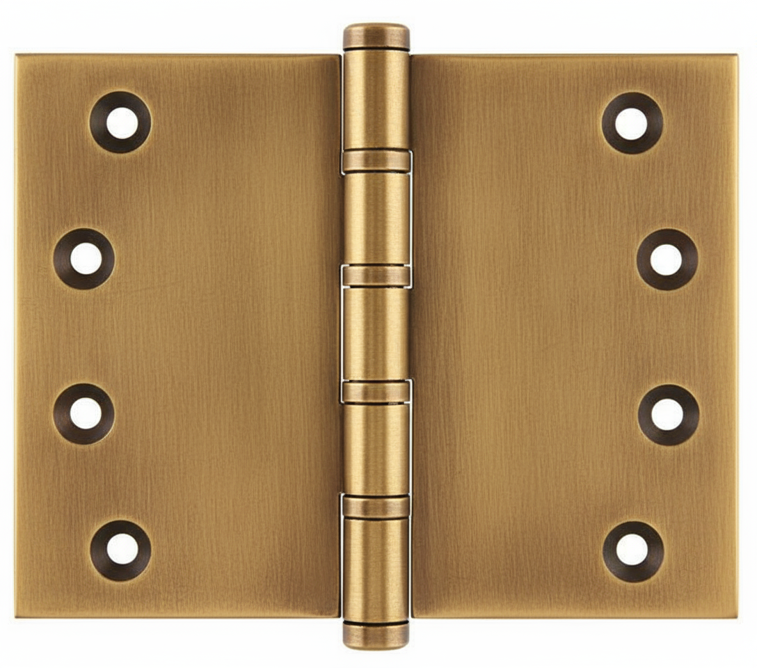 Simonswerk P1562 Ball Race Brass Butt Projection Hinges 101.6mm x 127mm c/w Screws Aged Brass